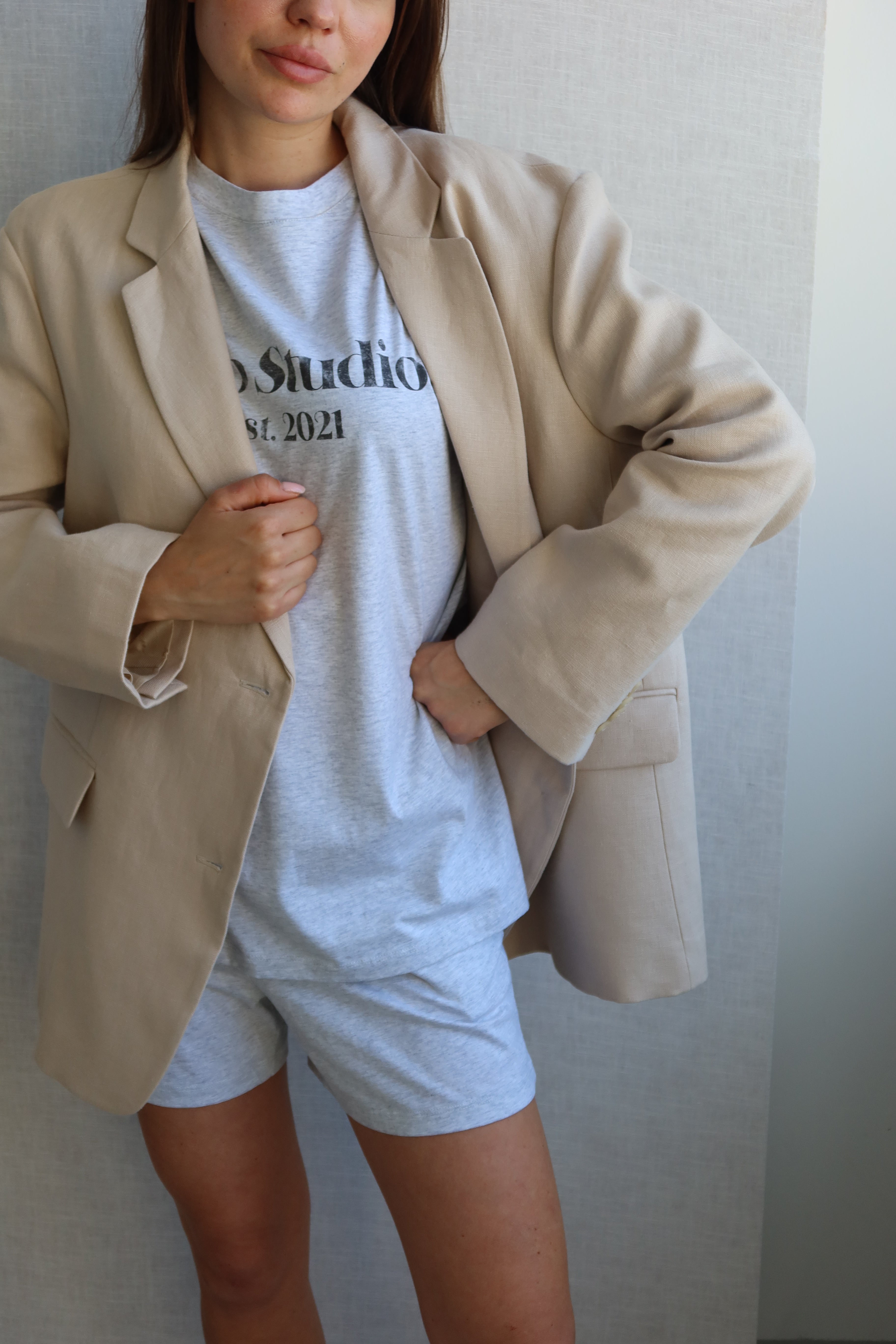 SOHO STUDIOS LIGHT JERSEY T-SHIRT light grey melange