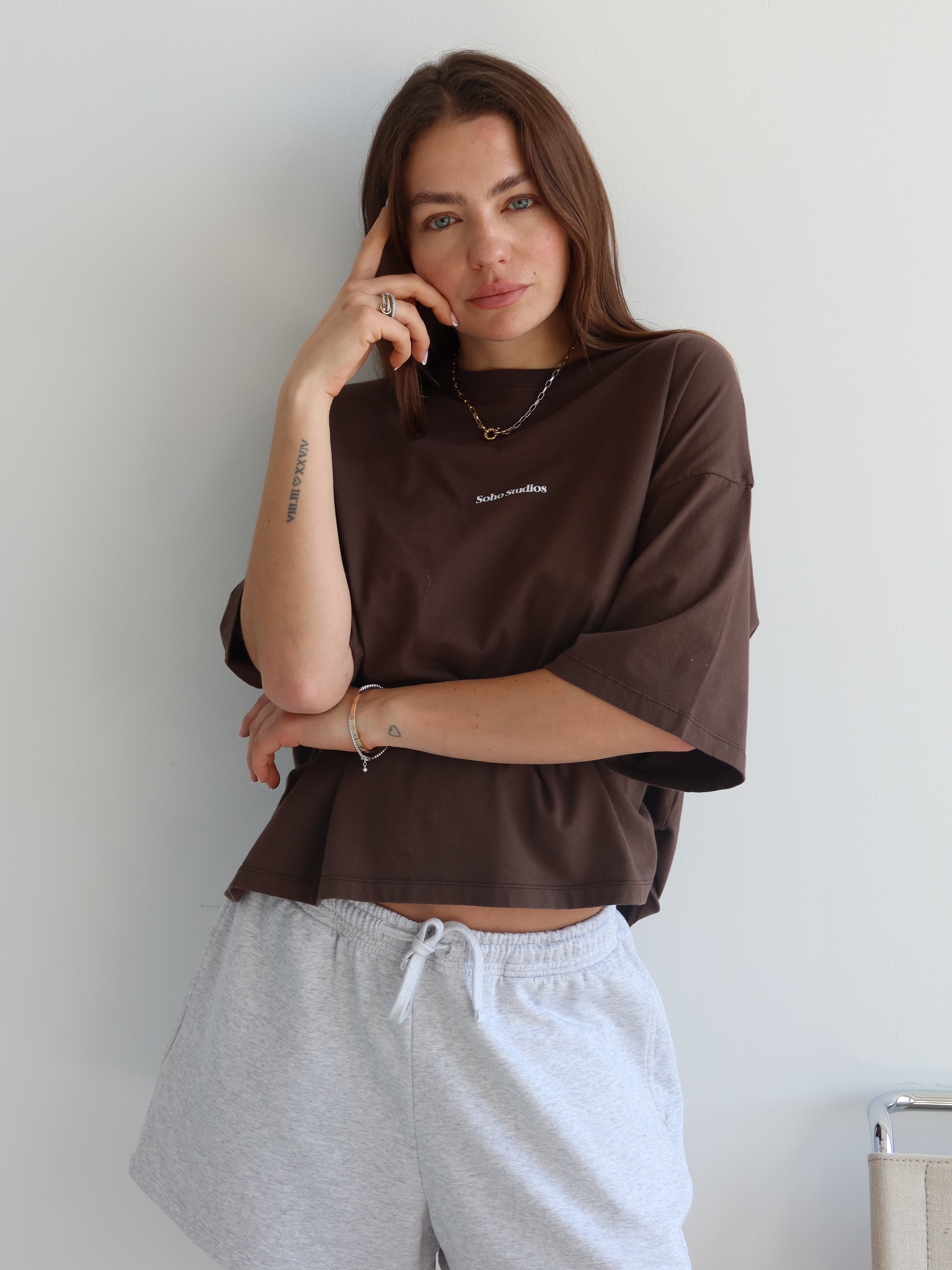 SOHO STUDIOS LUCY T-SHIRT CHOCOLATE