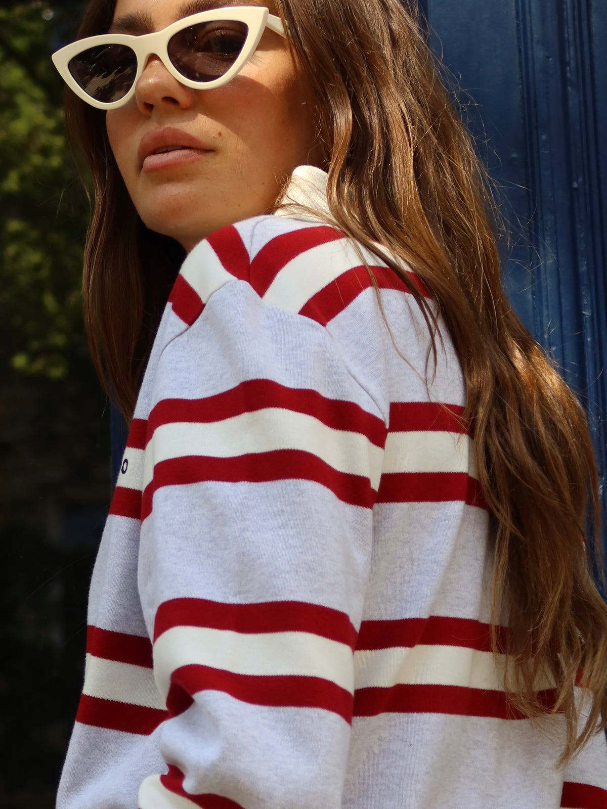STRIPED HEY SOHO POLO BURGUNDY I OFF WHITE I GREY