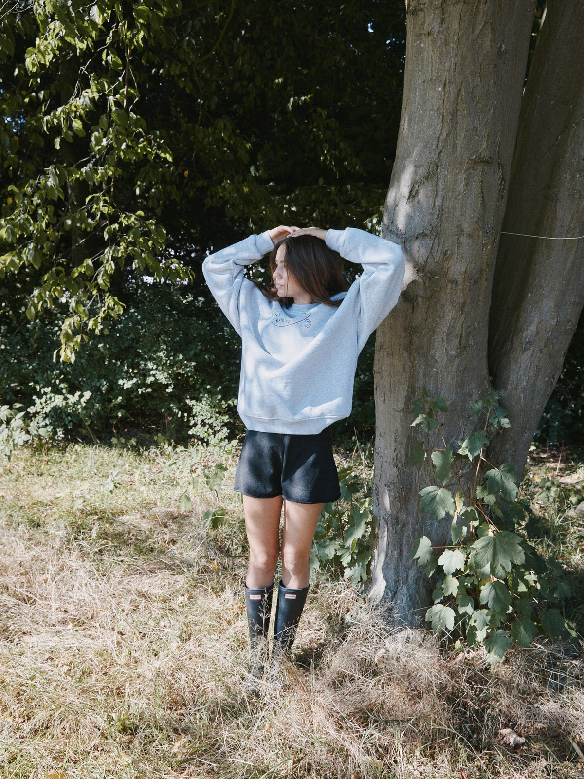 BOOKED & BUSY SWEATSHIRT LT GREY MELANGE
