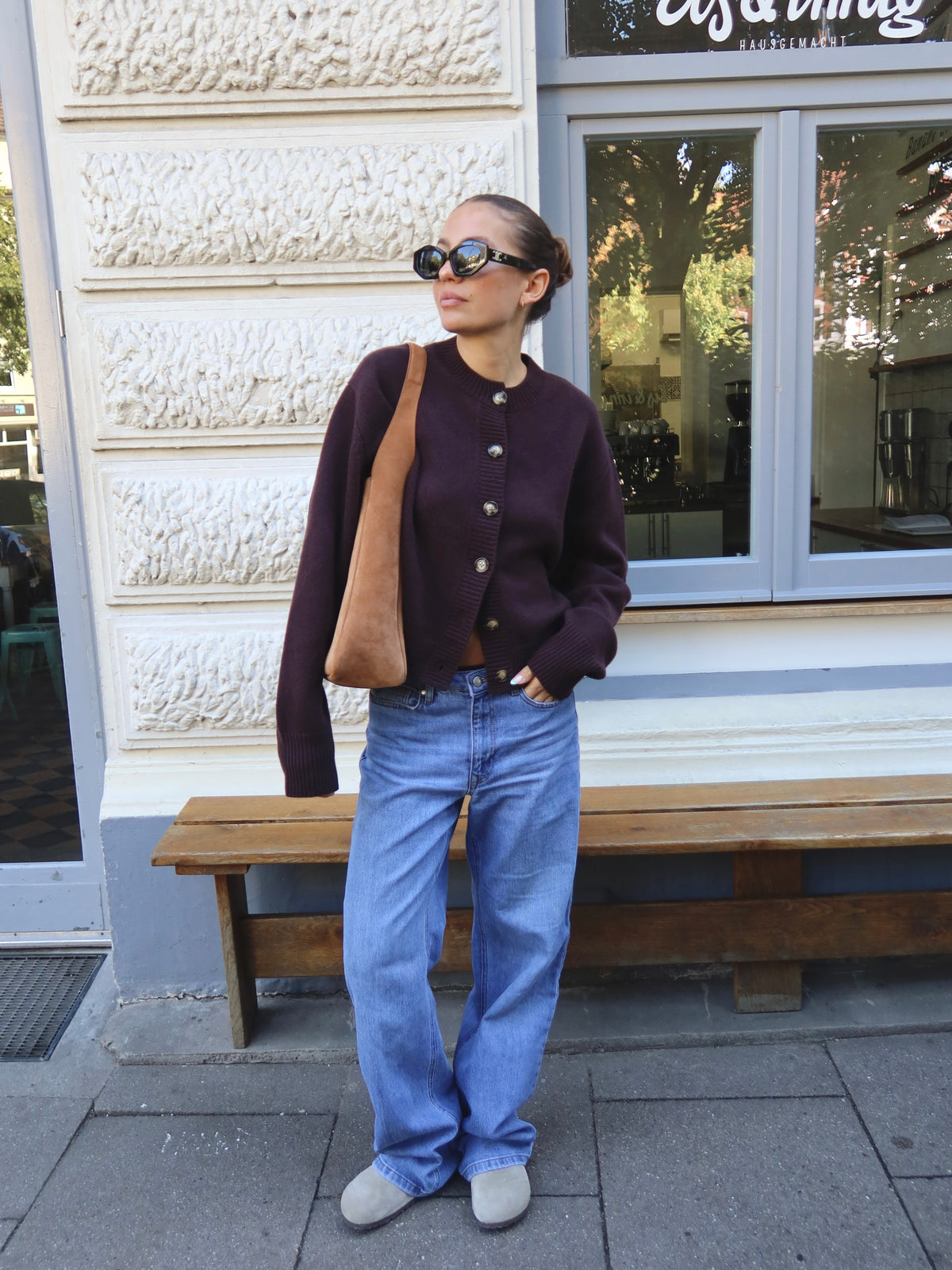 KATE CARDIGAN aubergine