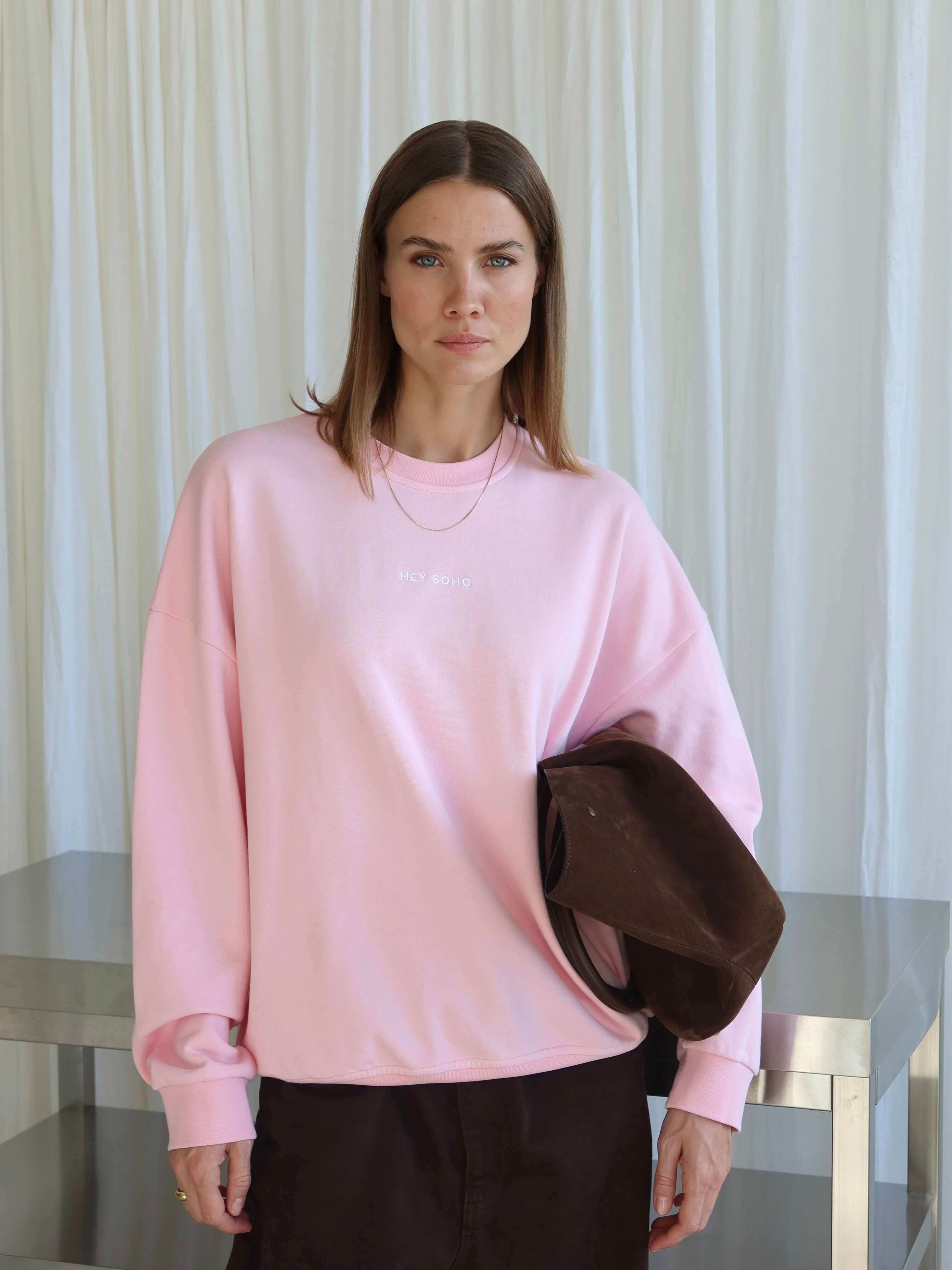 HEY SOHO Sweater vintage pink | white