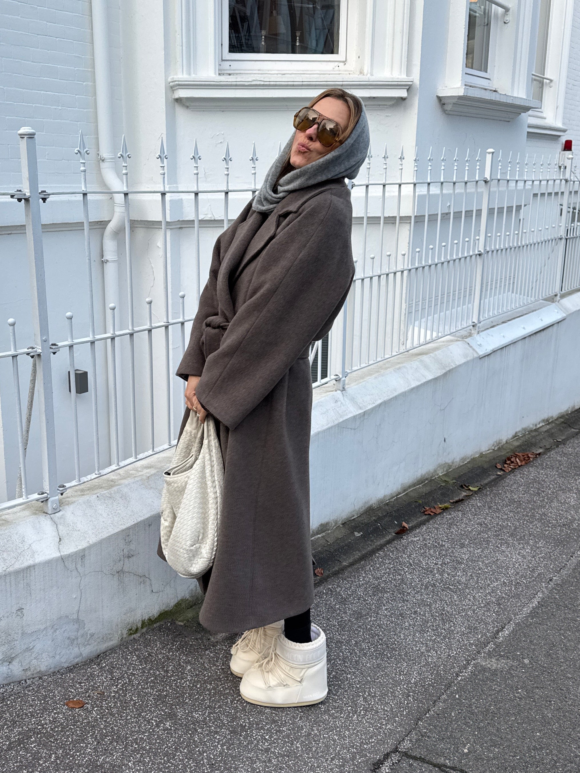 TAYA Cashmere Scarf grey melange