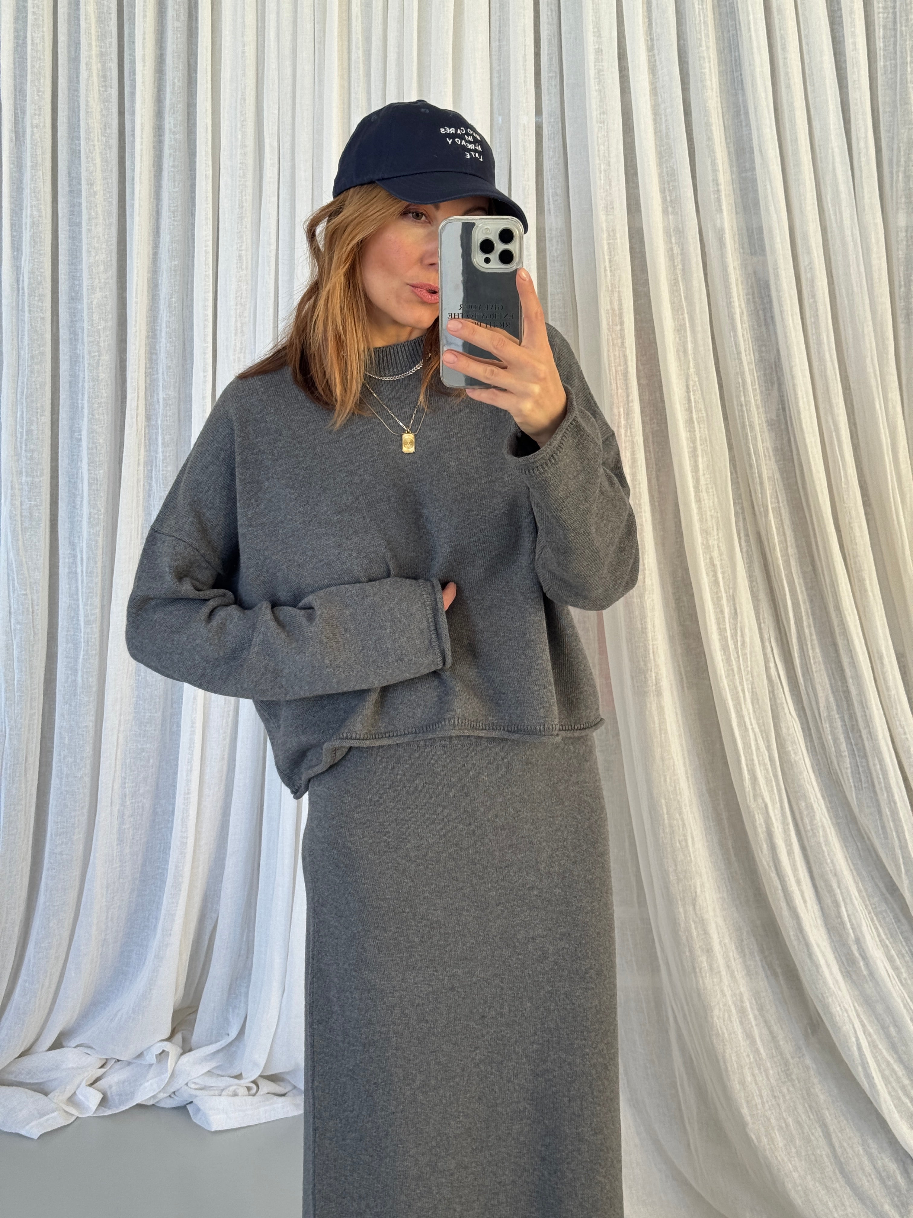 AMELIE CREWNECK grey melange