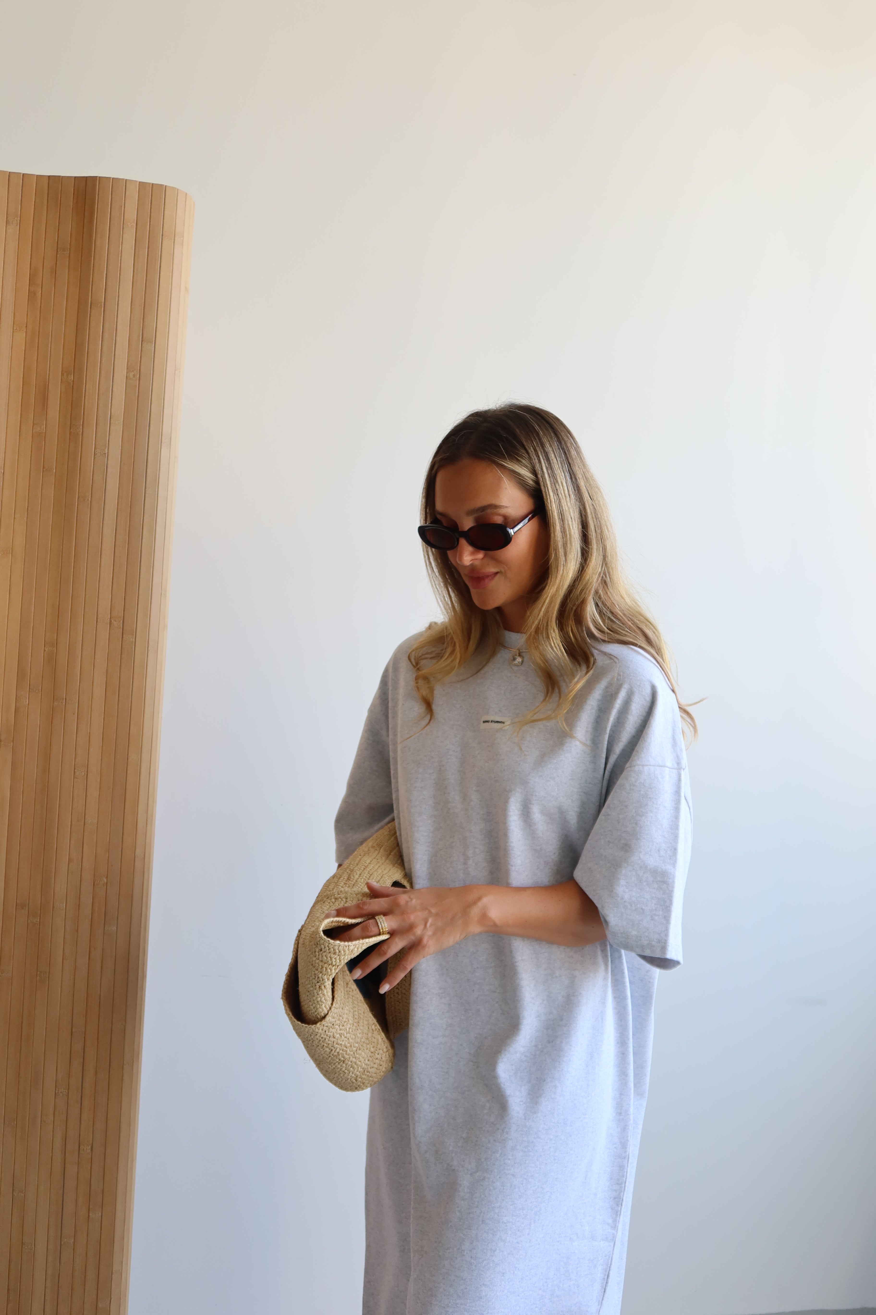 SOHO STUDIOS MAXI DRESS light grey melange