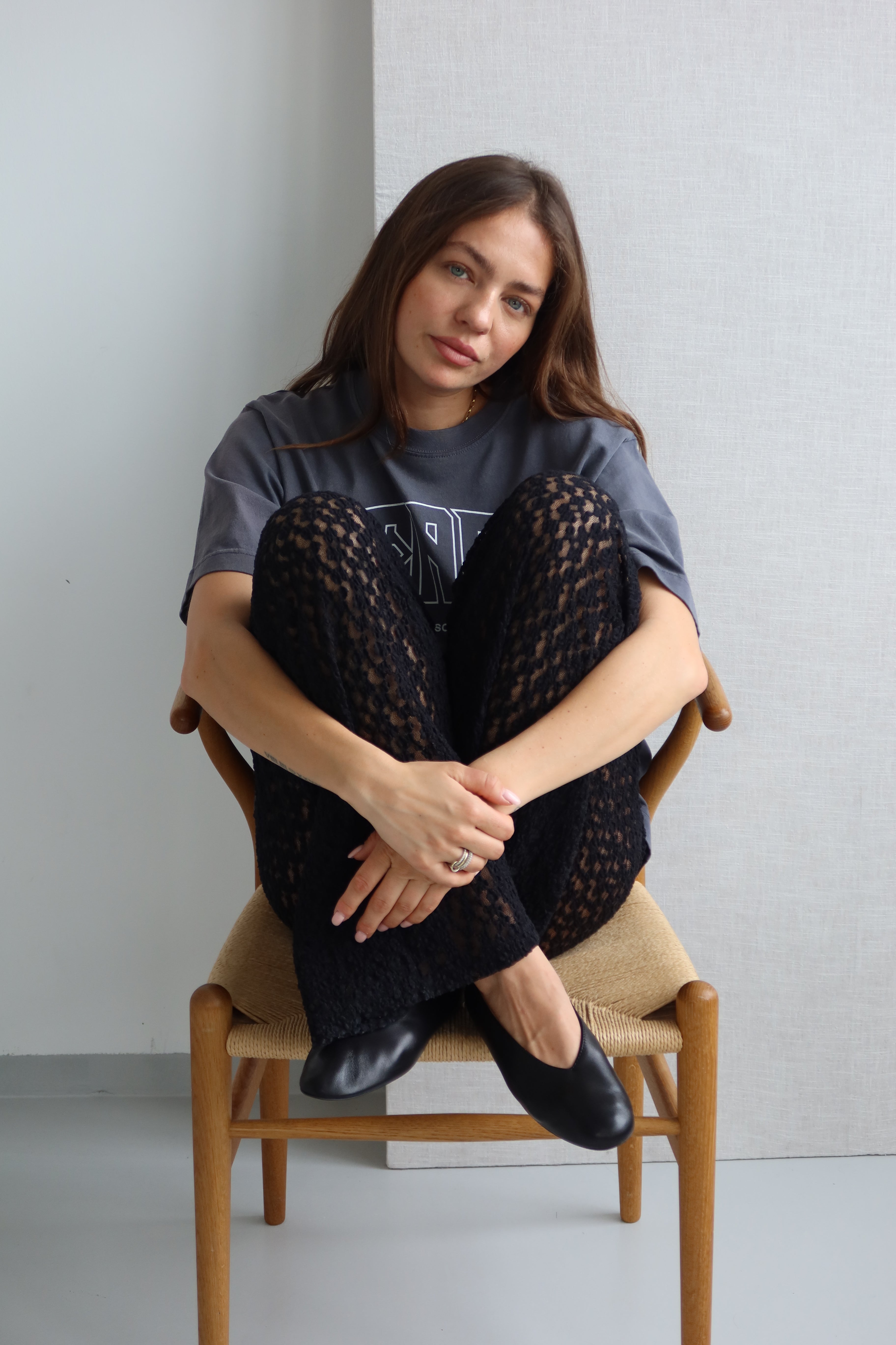 STELLA LACE PANTS black