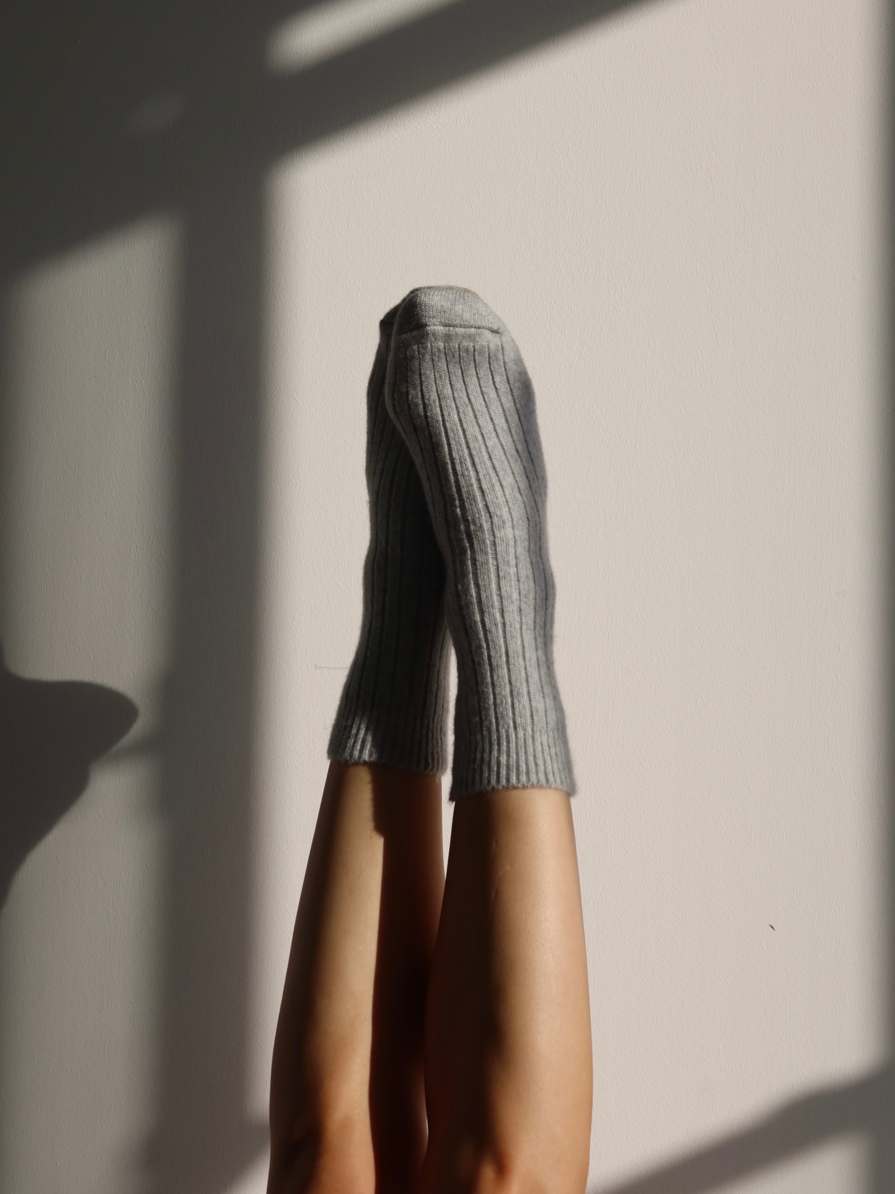 STINE Woll Socken light grey melange