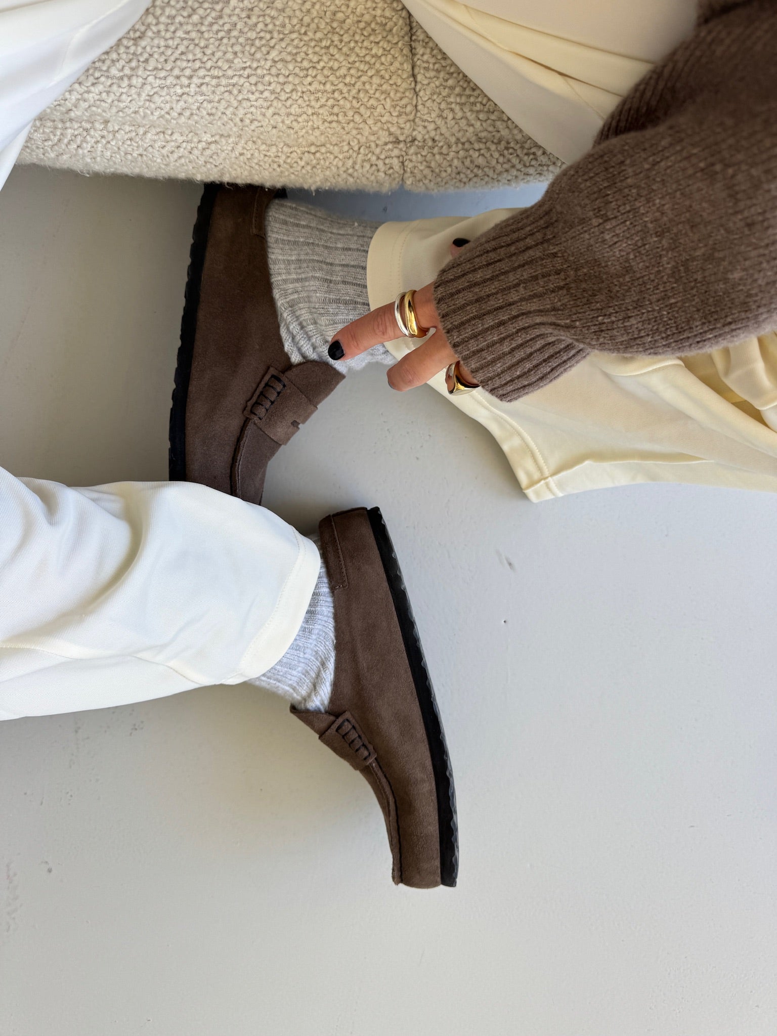 STINE Woll Socken light grey melange