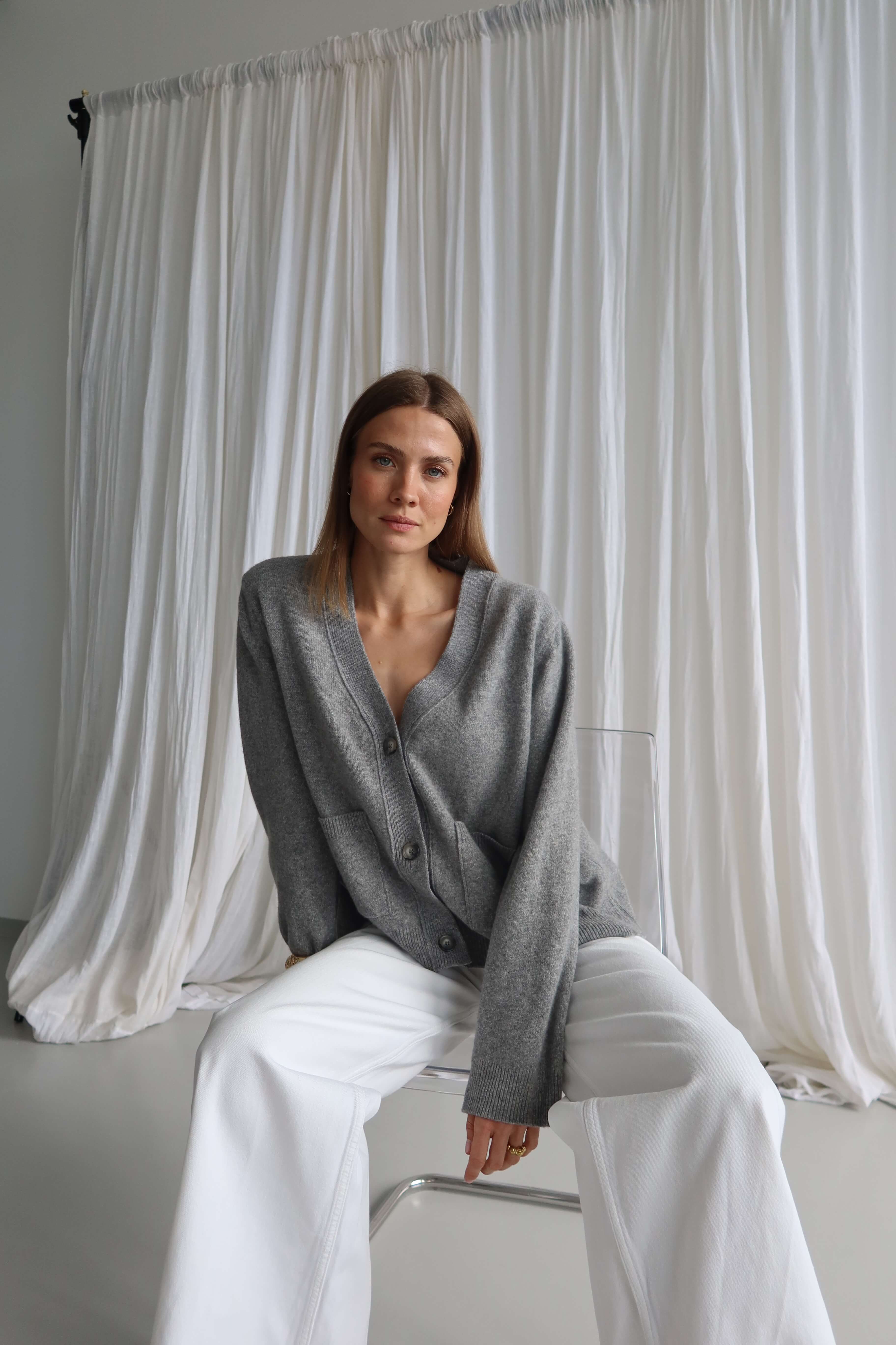 SOHO STUDIOS NORA CARDIGAN grey melange