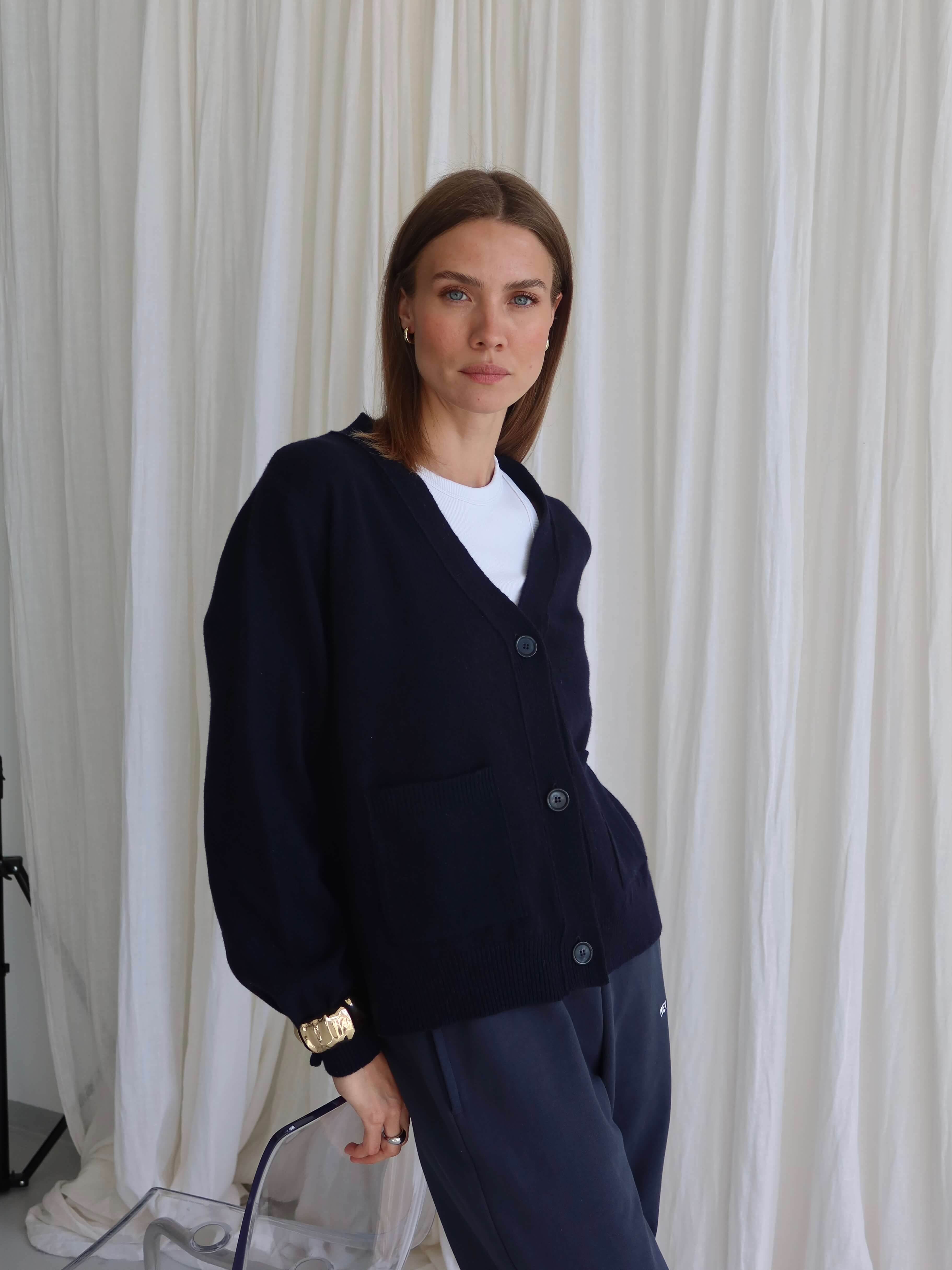 SOHO STUDIOS NORA CARDIGAN navy