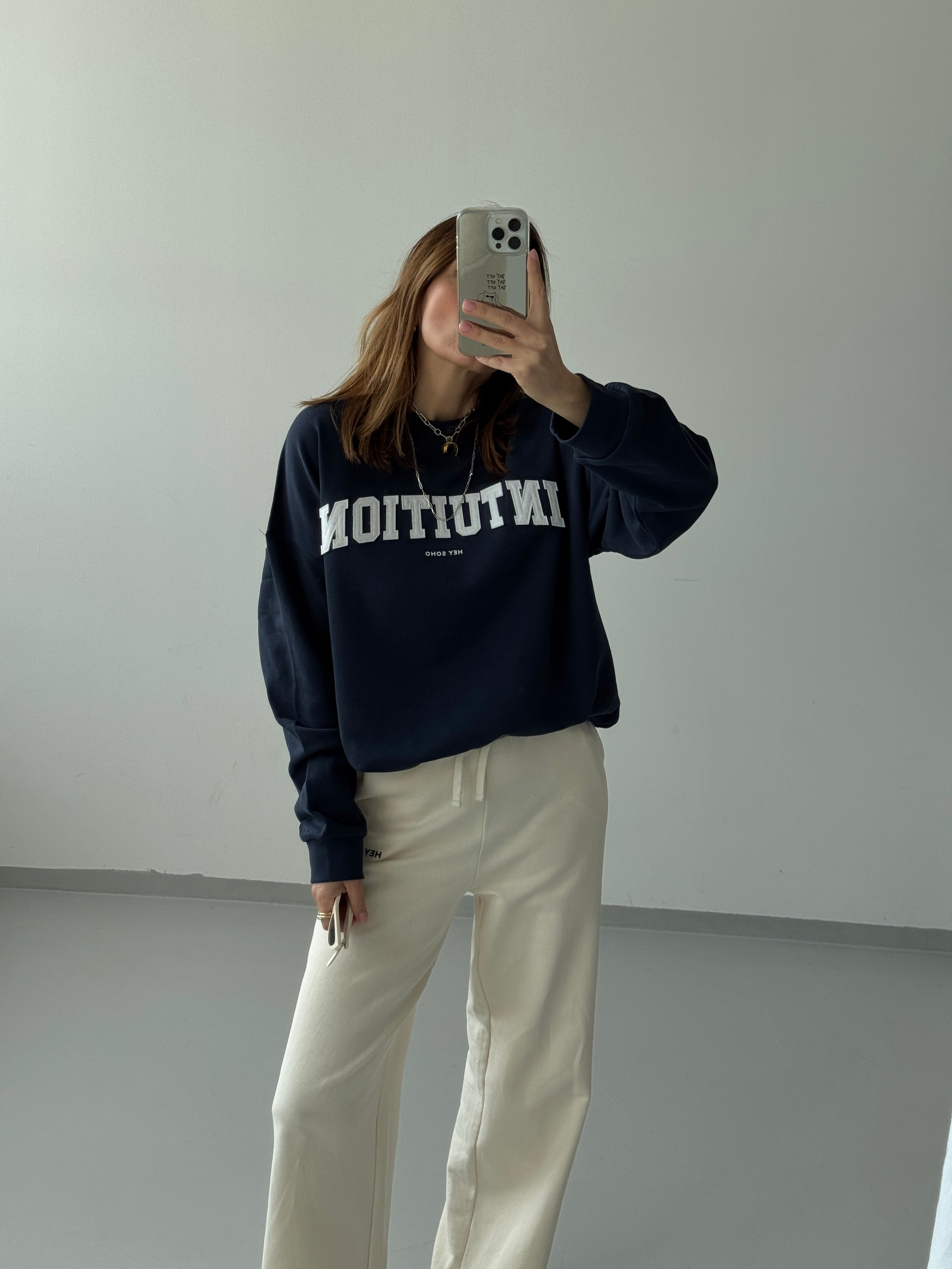 INTUITION Sweater midnight | white