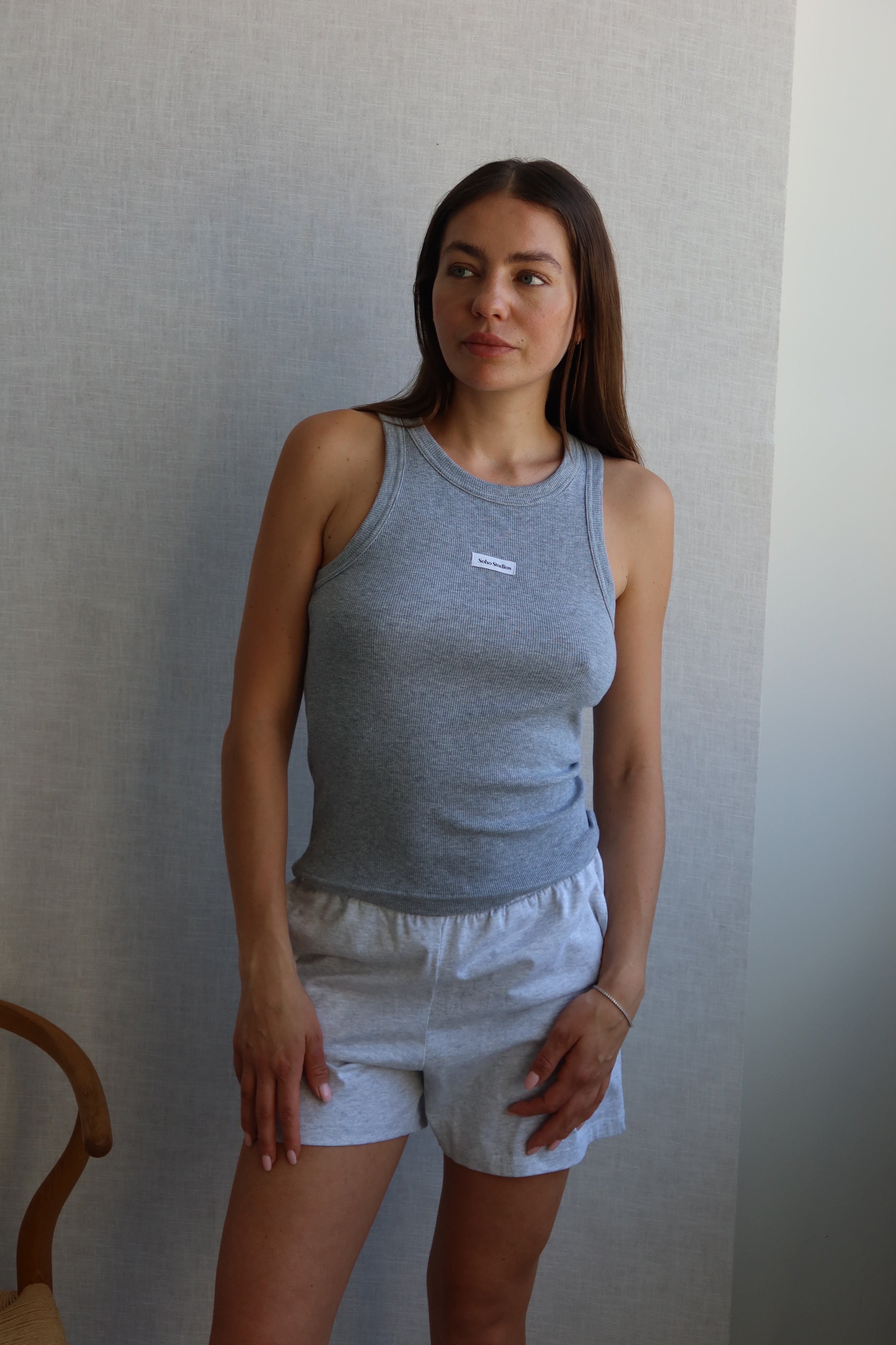 SOHO STUDIOS LIGHT JERSEY SHORTS light grey melange