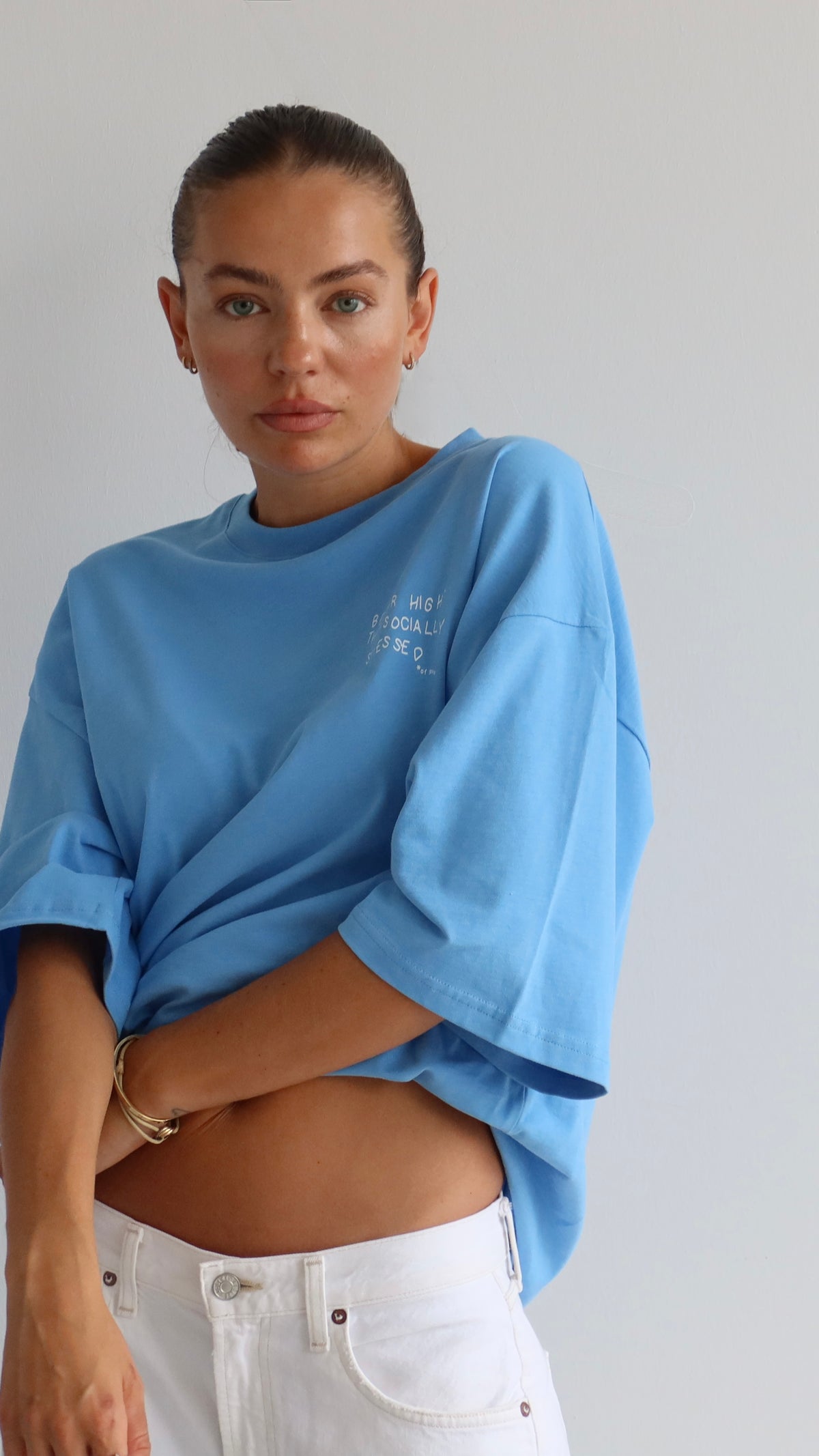 BETTER HIGH T-SHIRT POOL BLUE