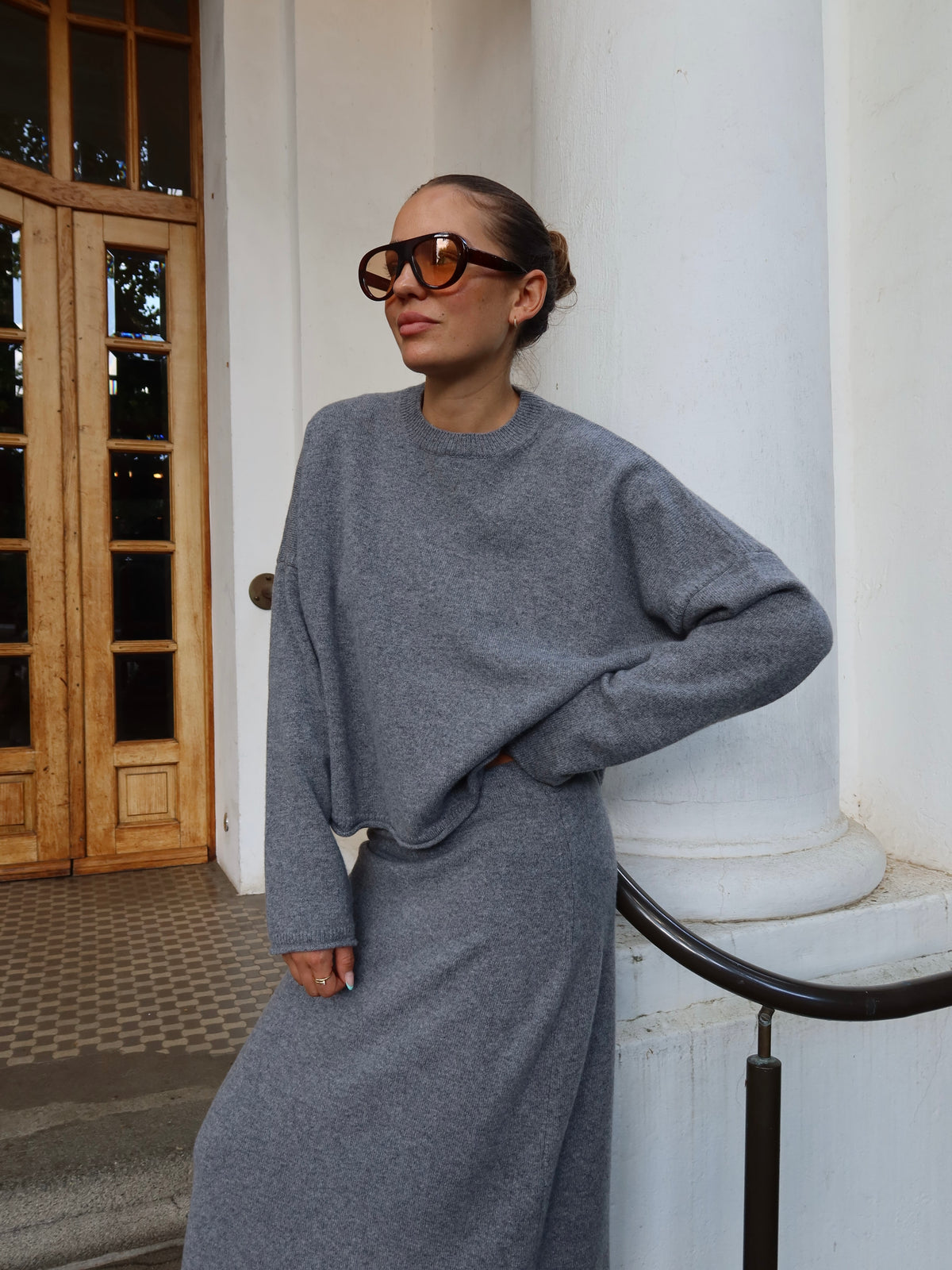 AMELIE CREWNECK grey melange