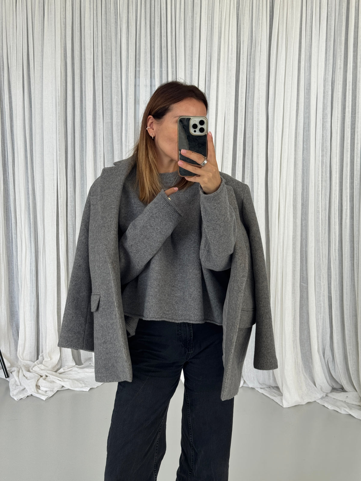 AMELIE CREWNECK grey melange