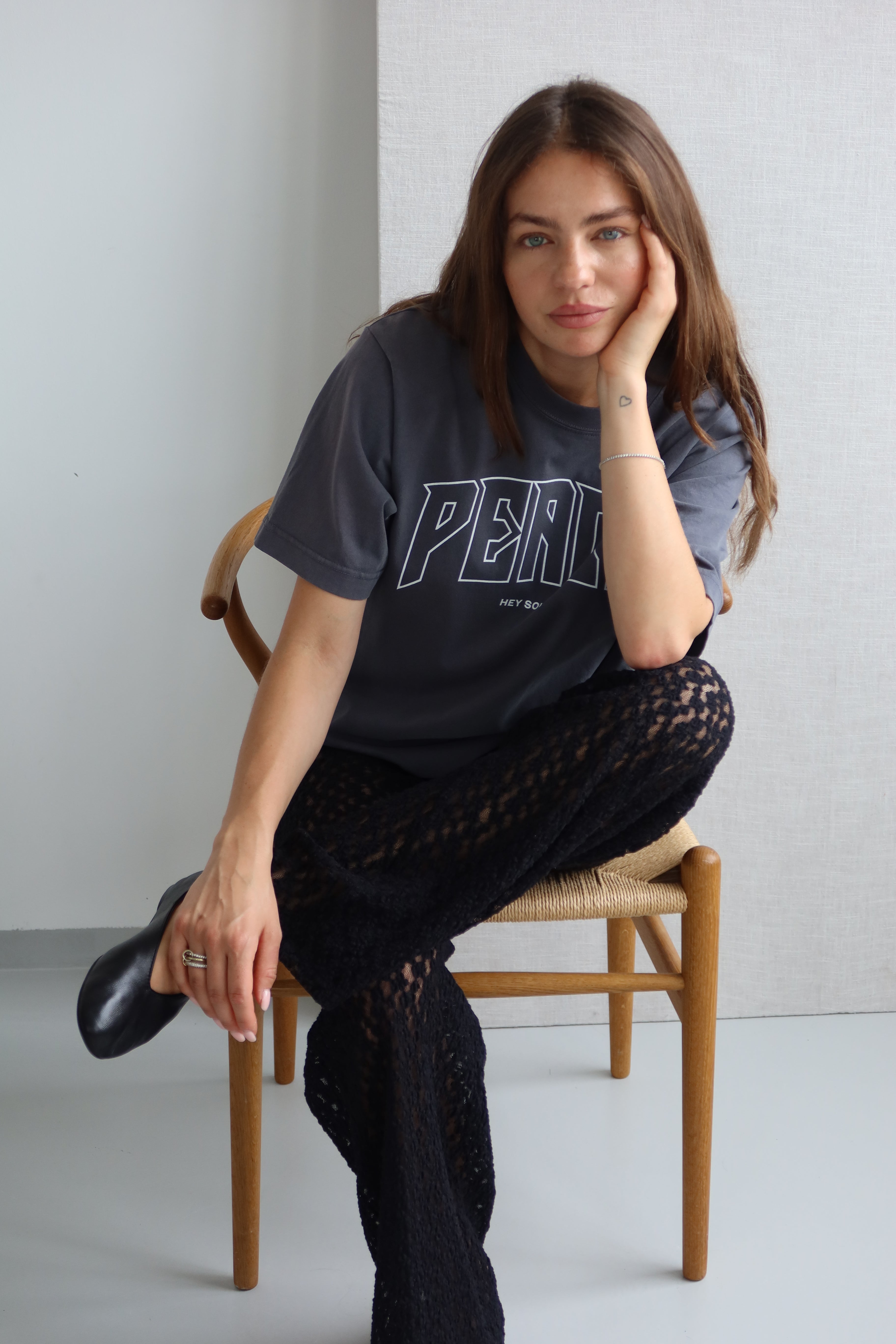 STELLA LACE PANTS black
