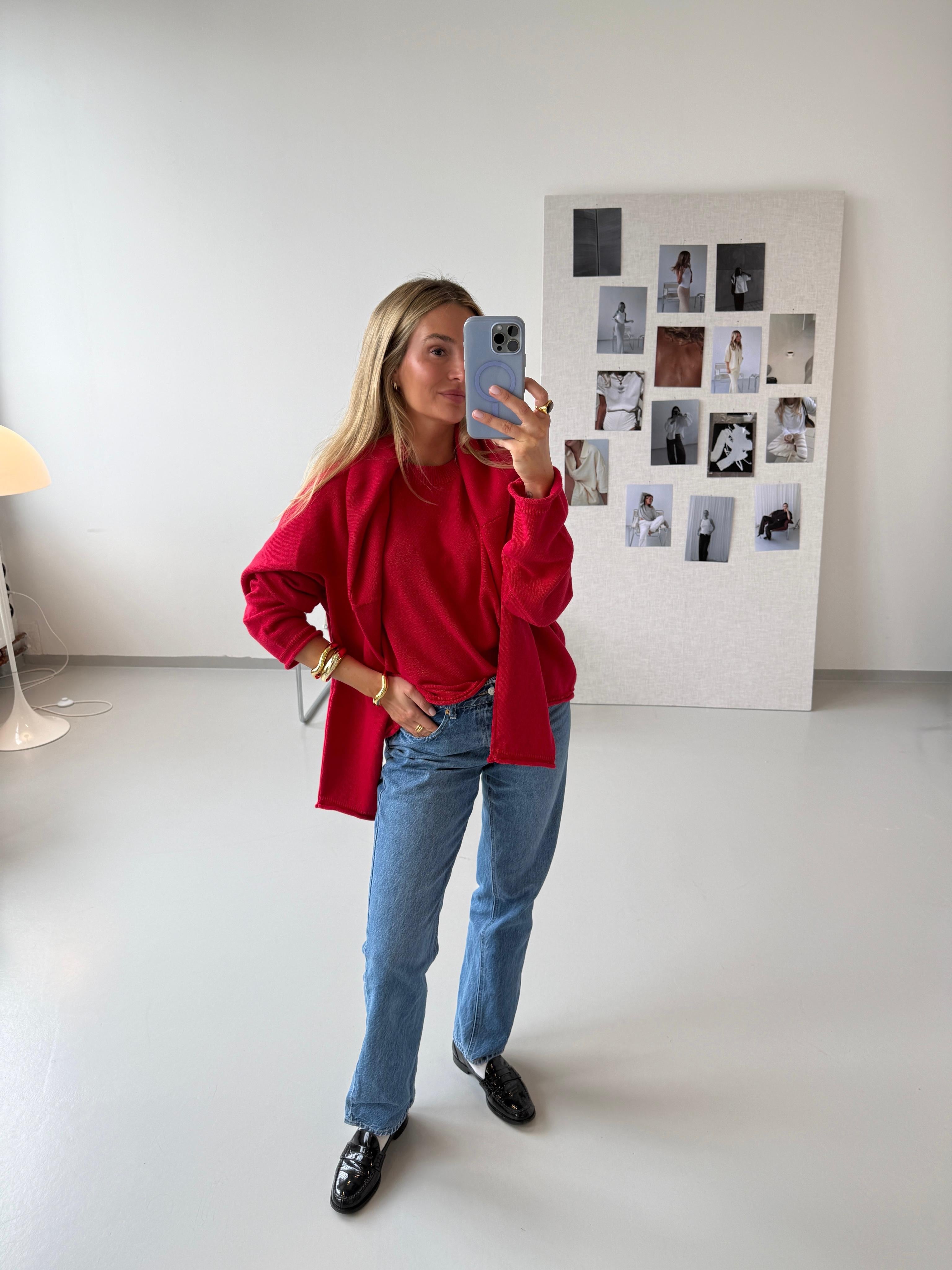 AMELIE CREWNECK red