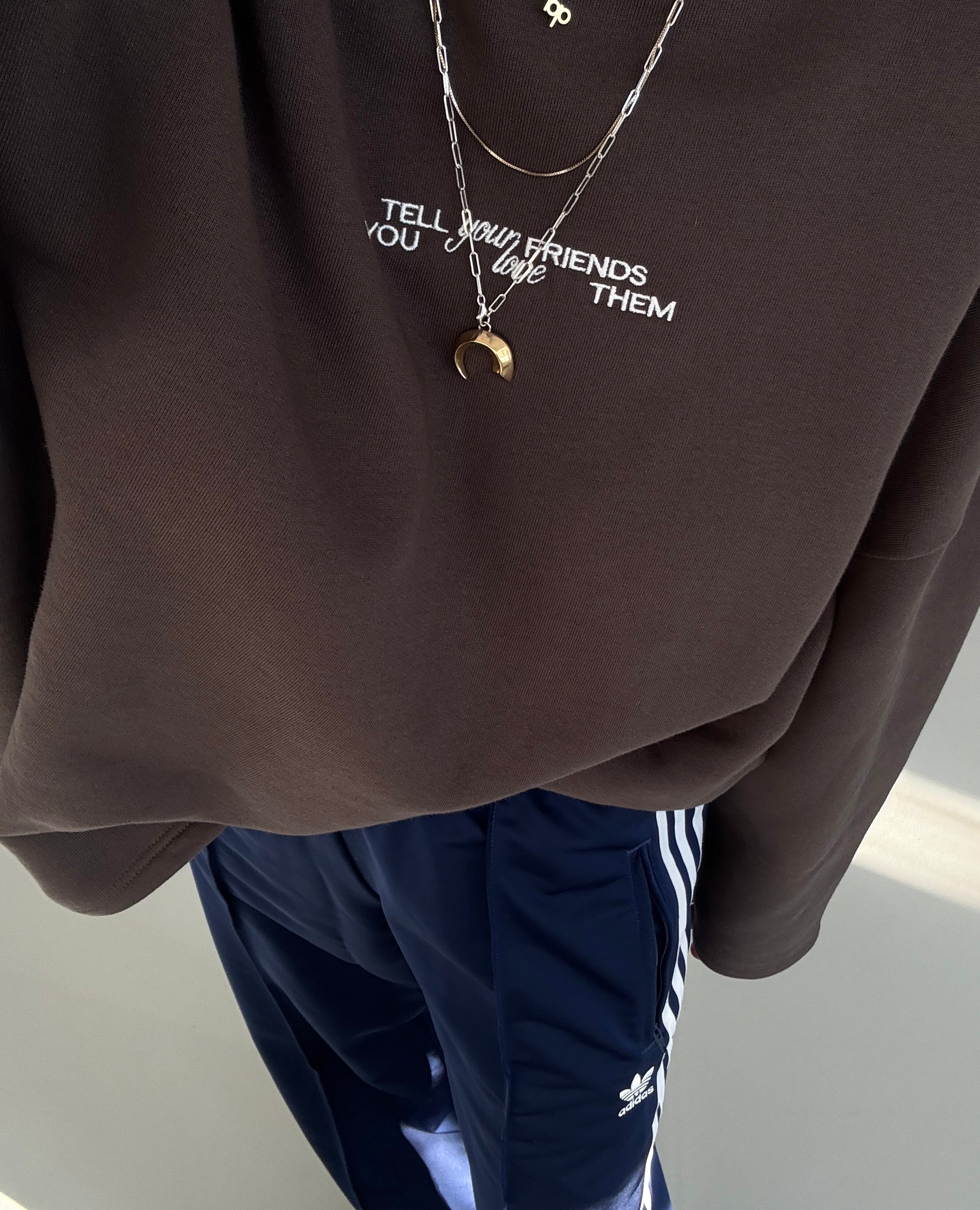 TELL YOUR FRIENDS Sweatshirt coffee I offwhite