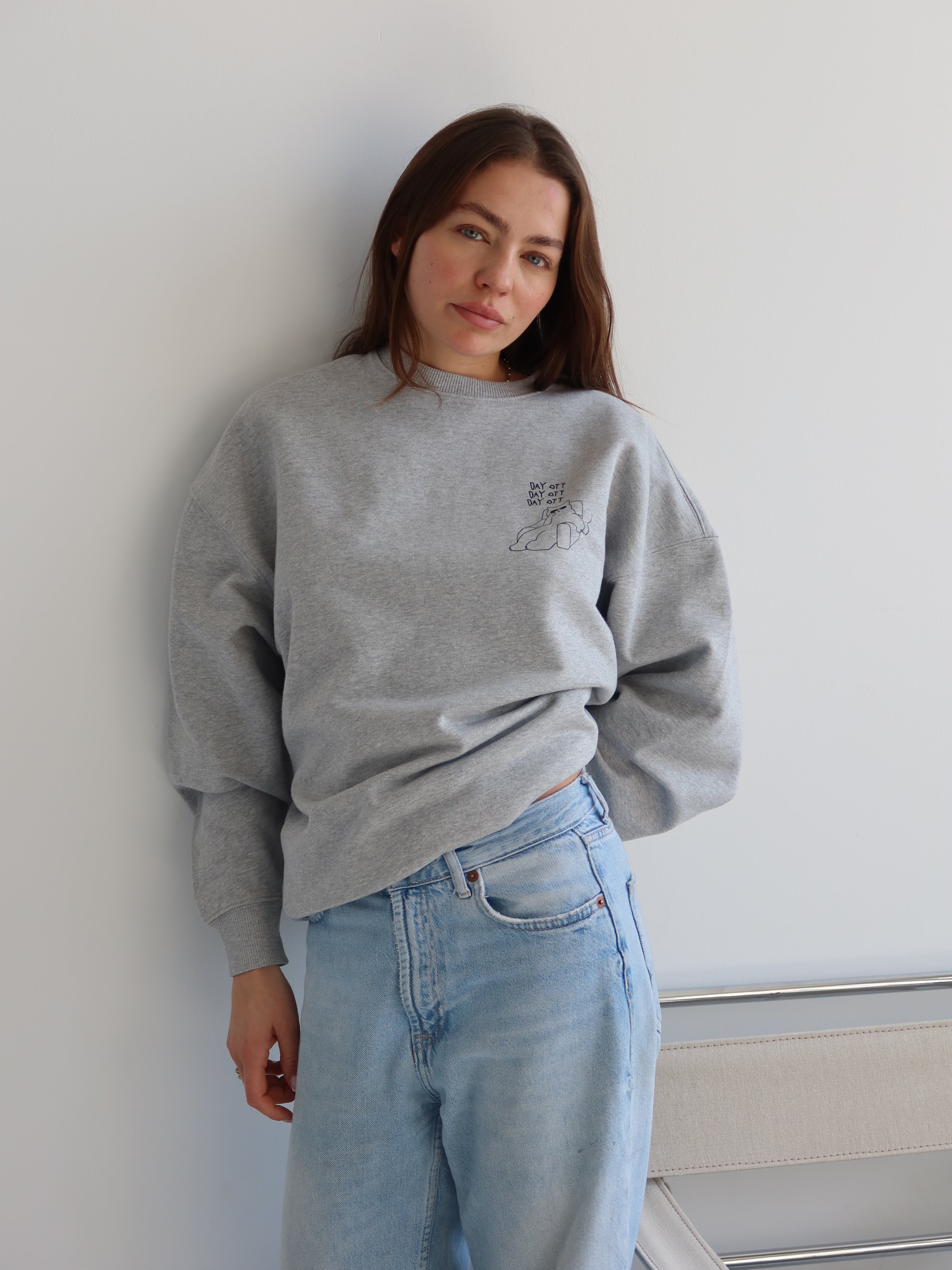 DAY OFF SWEATSHIRT GREY MELANGE
