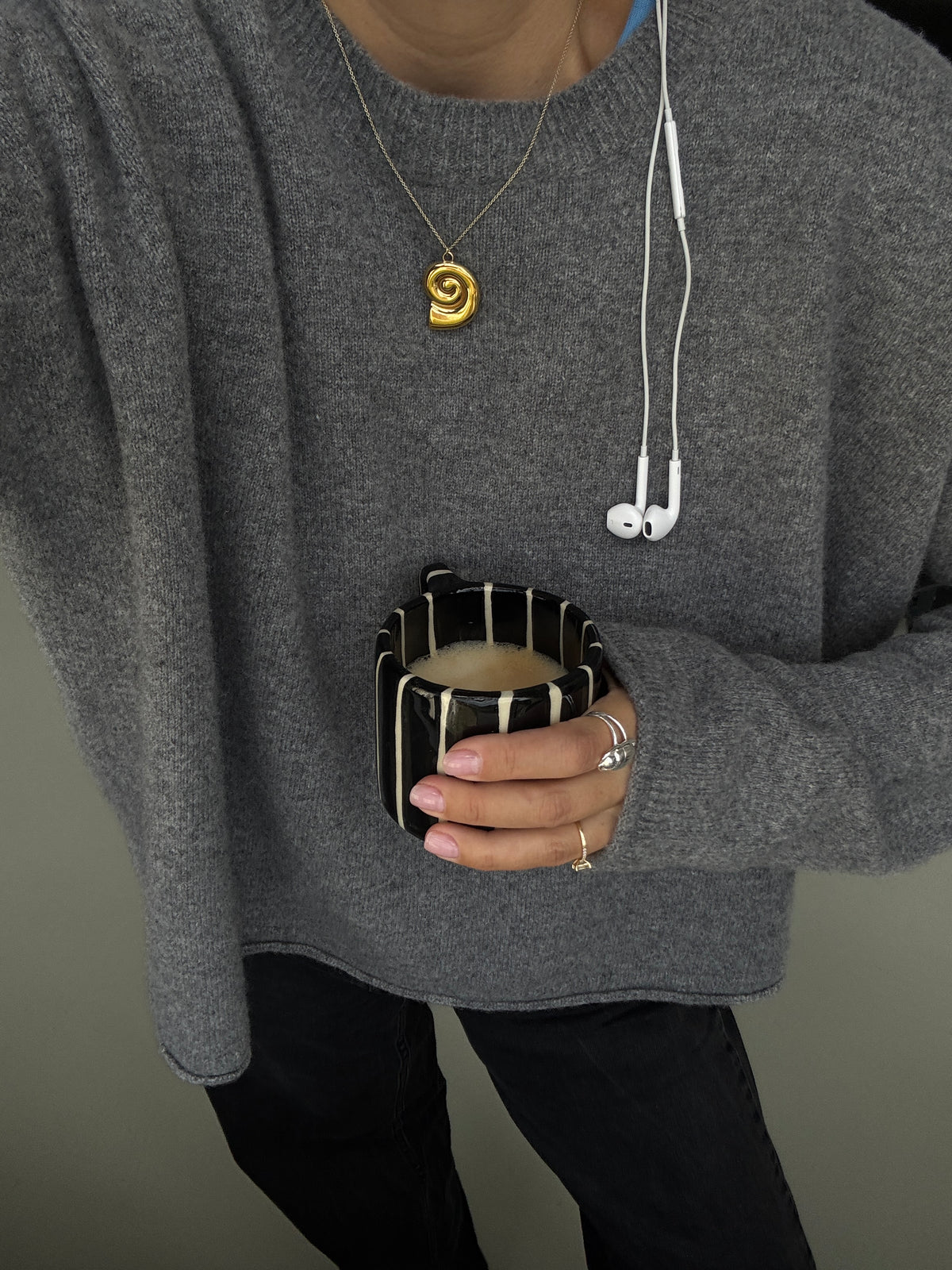 AMELIE CREWNECK grey melange