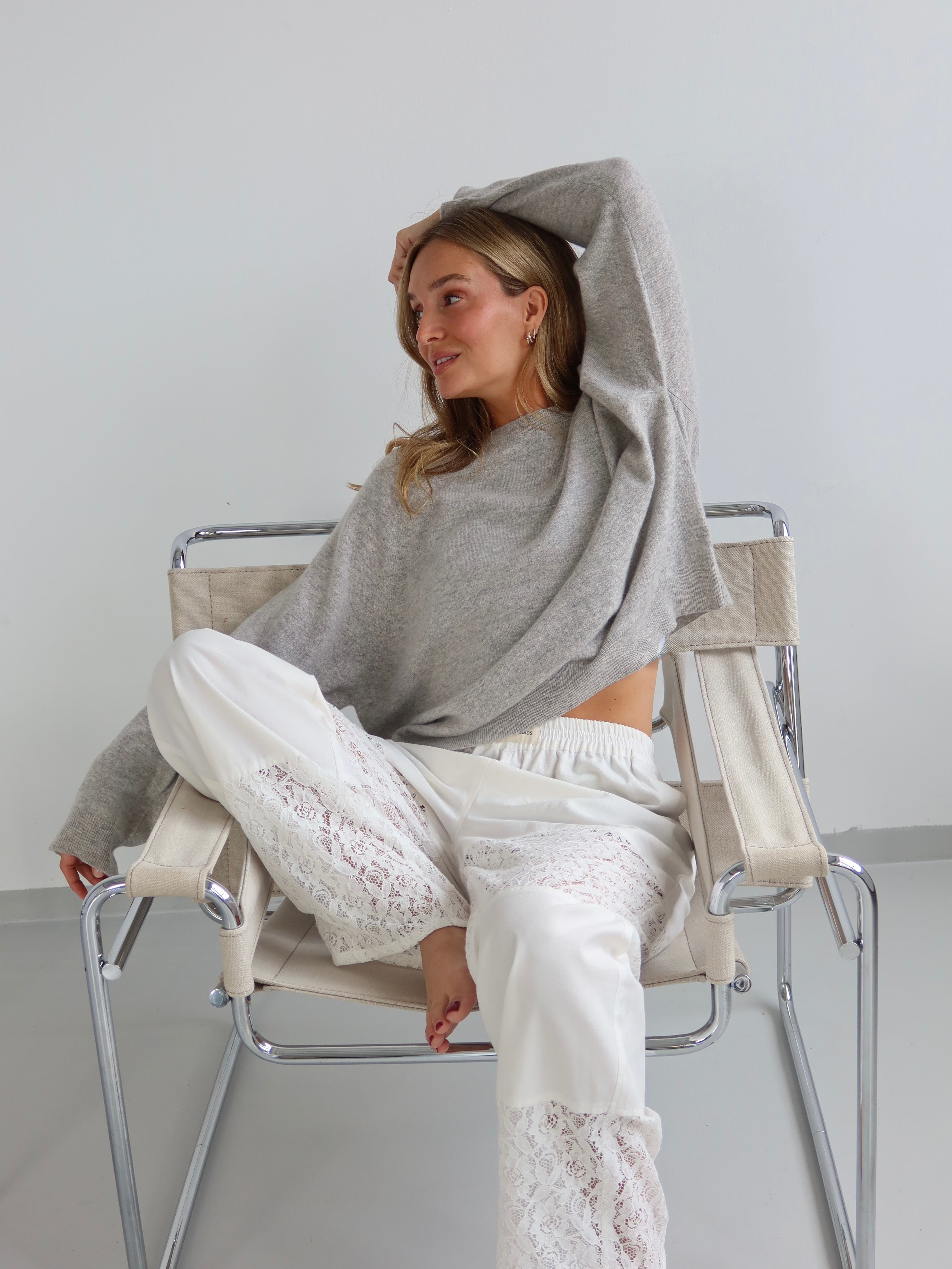 ANNA CREWNECK light grey melange
