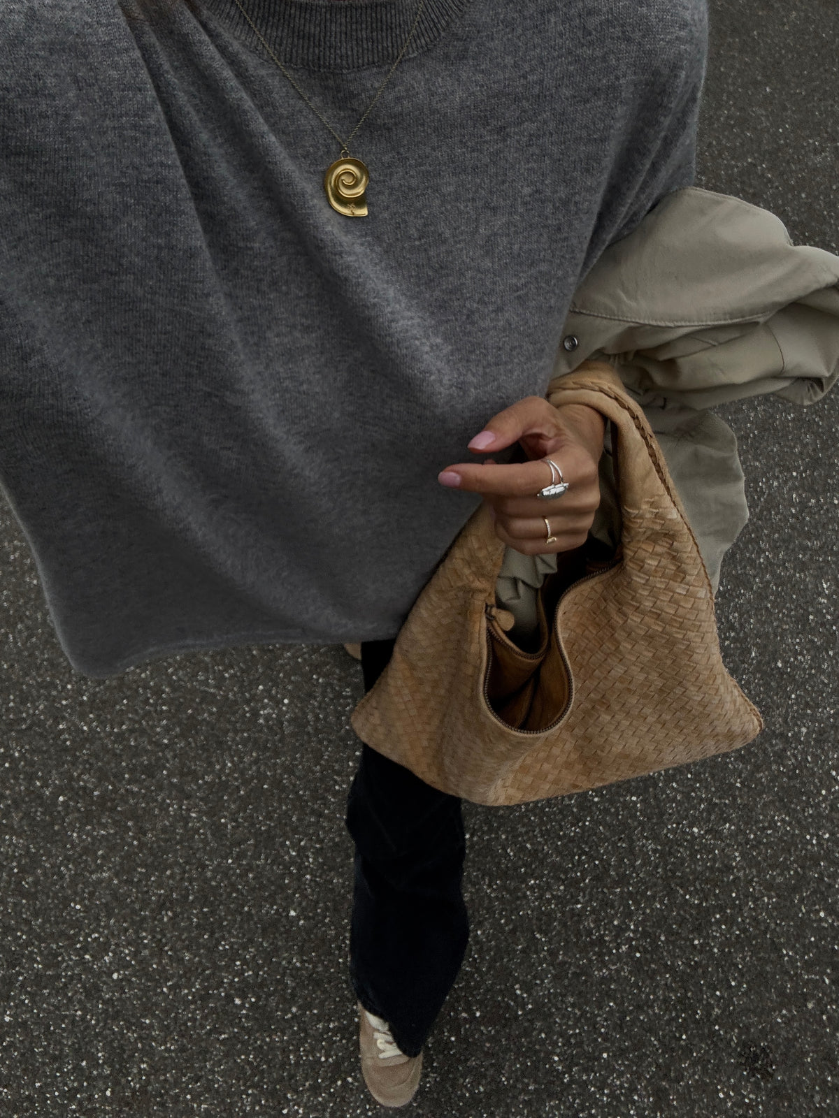 THEA KNIT SHIRT grey melange