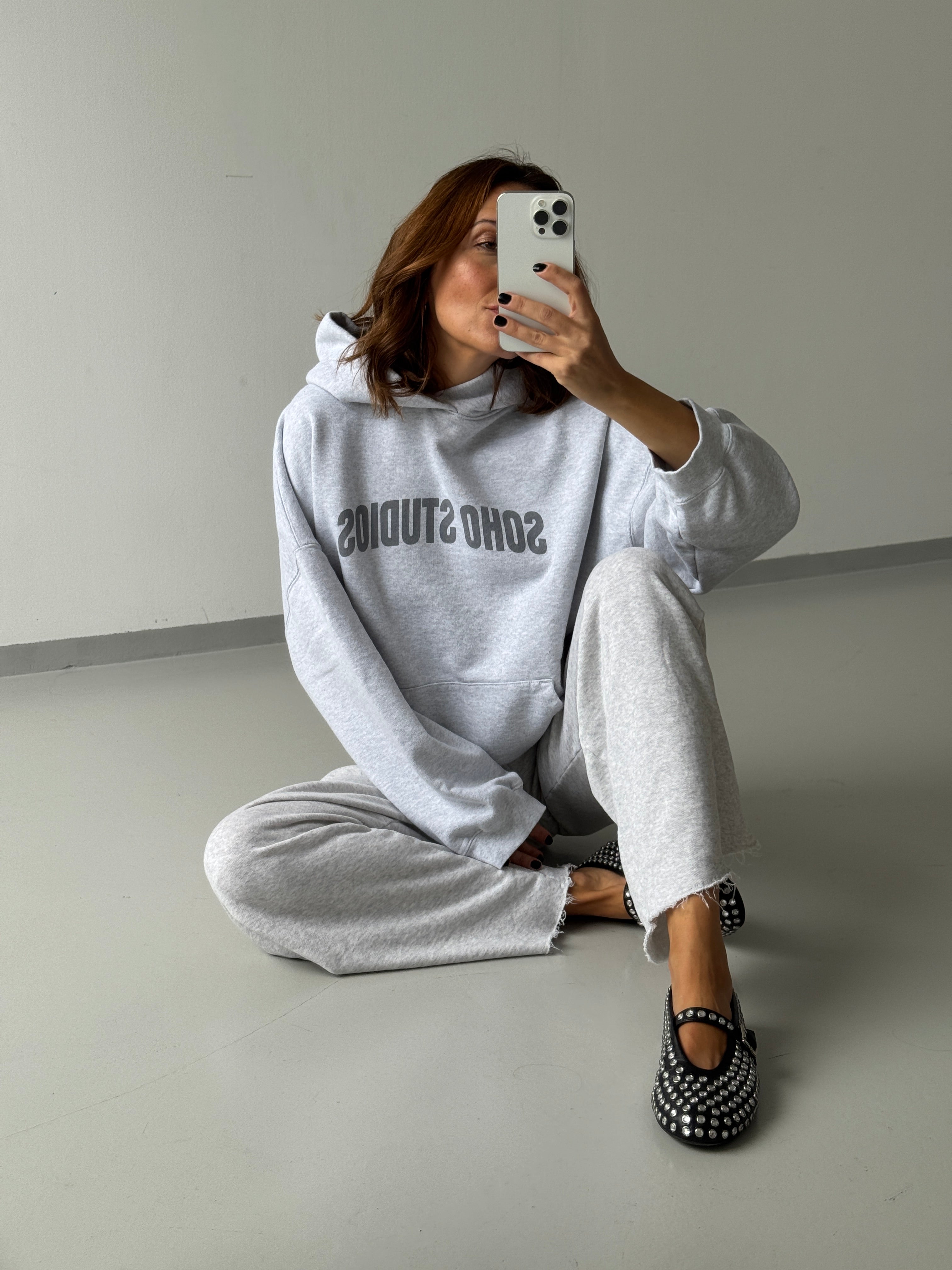 SOHO STUDIOS EDDA Hoodie light grey melange