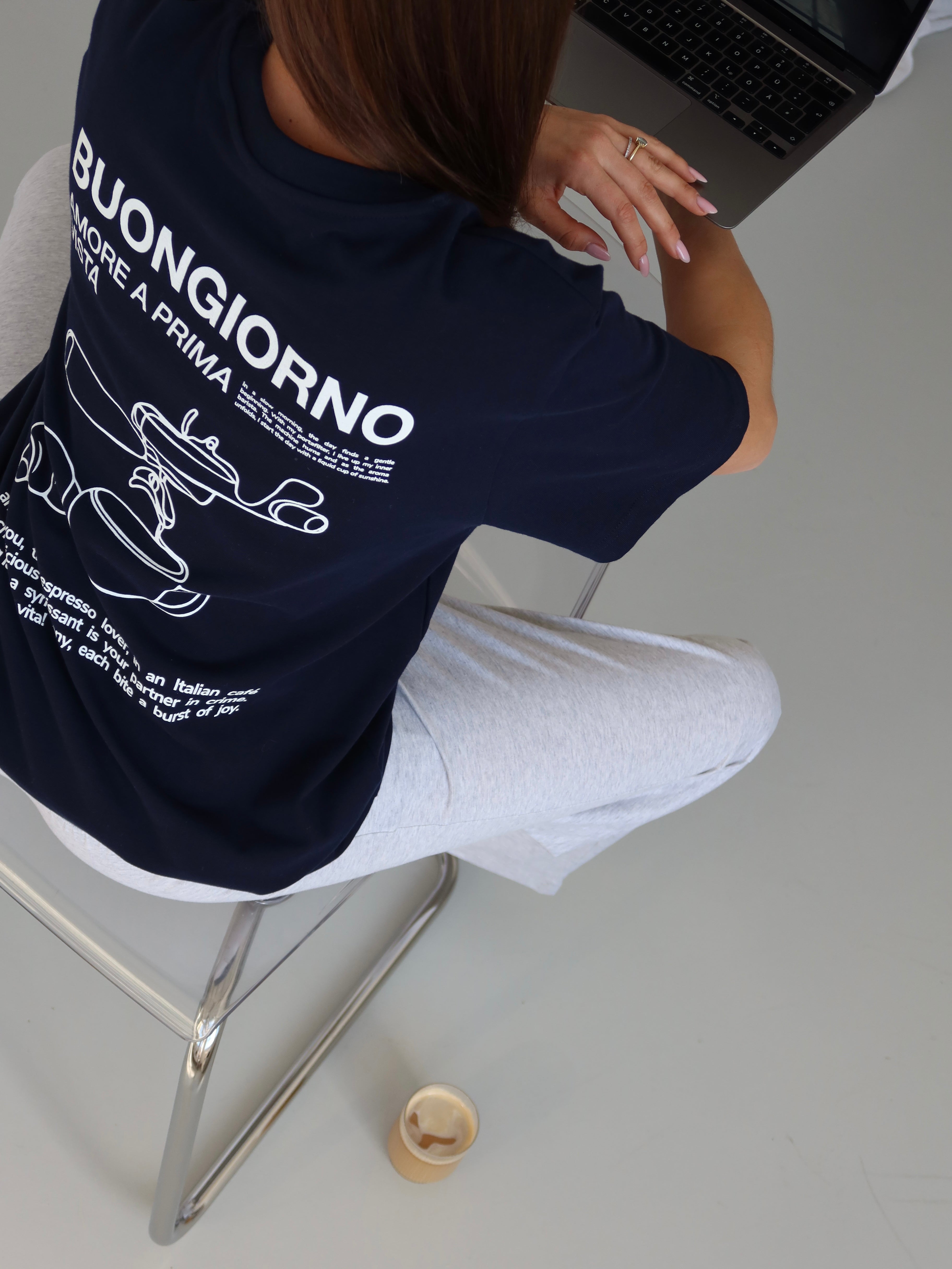 BUONGIORNO T-SHIRT navy I white