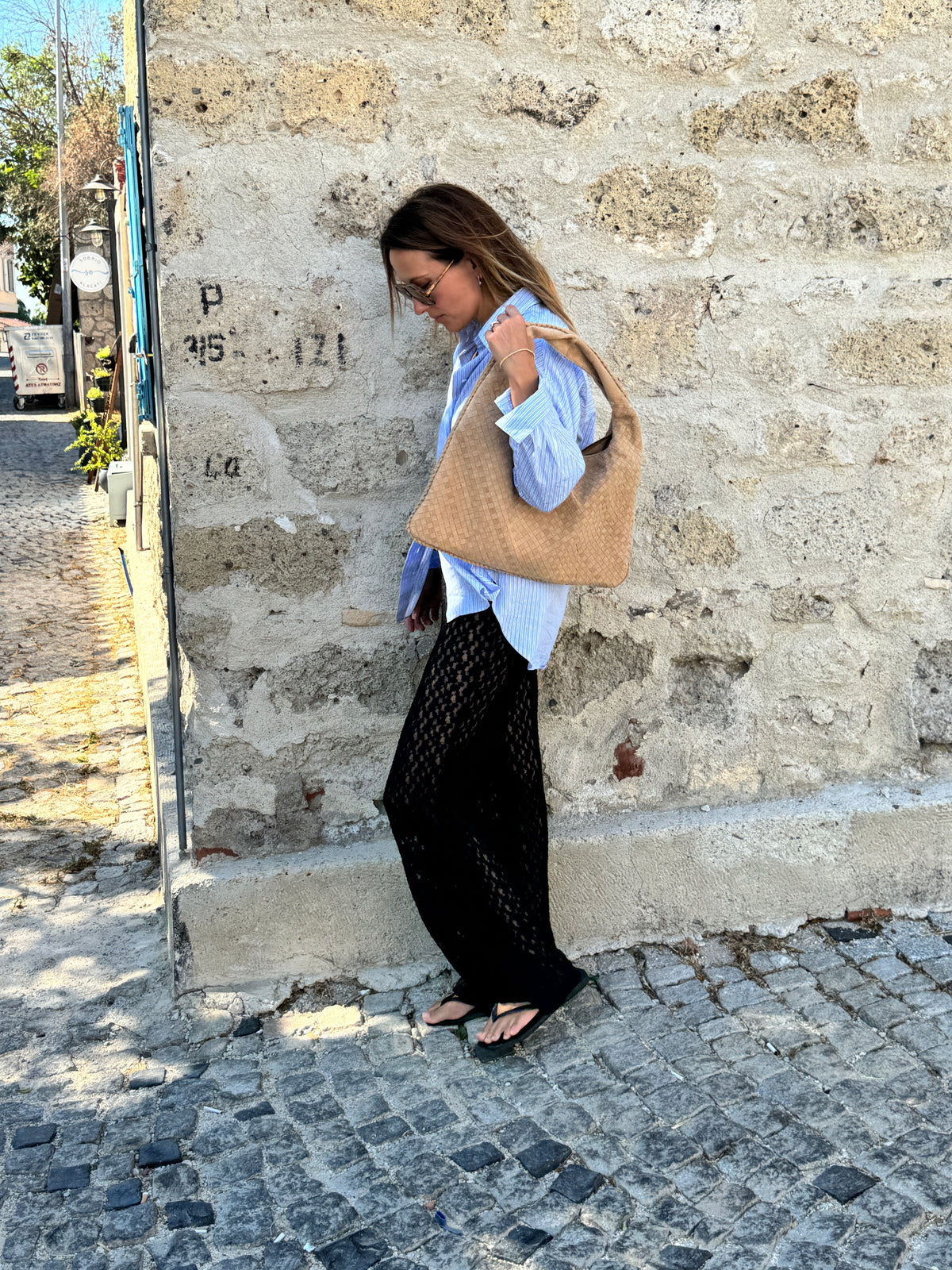 ELISA BLUE STRIPE BLOUSE