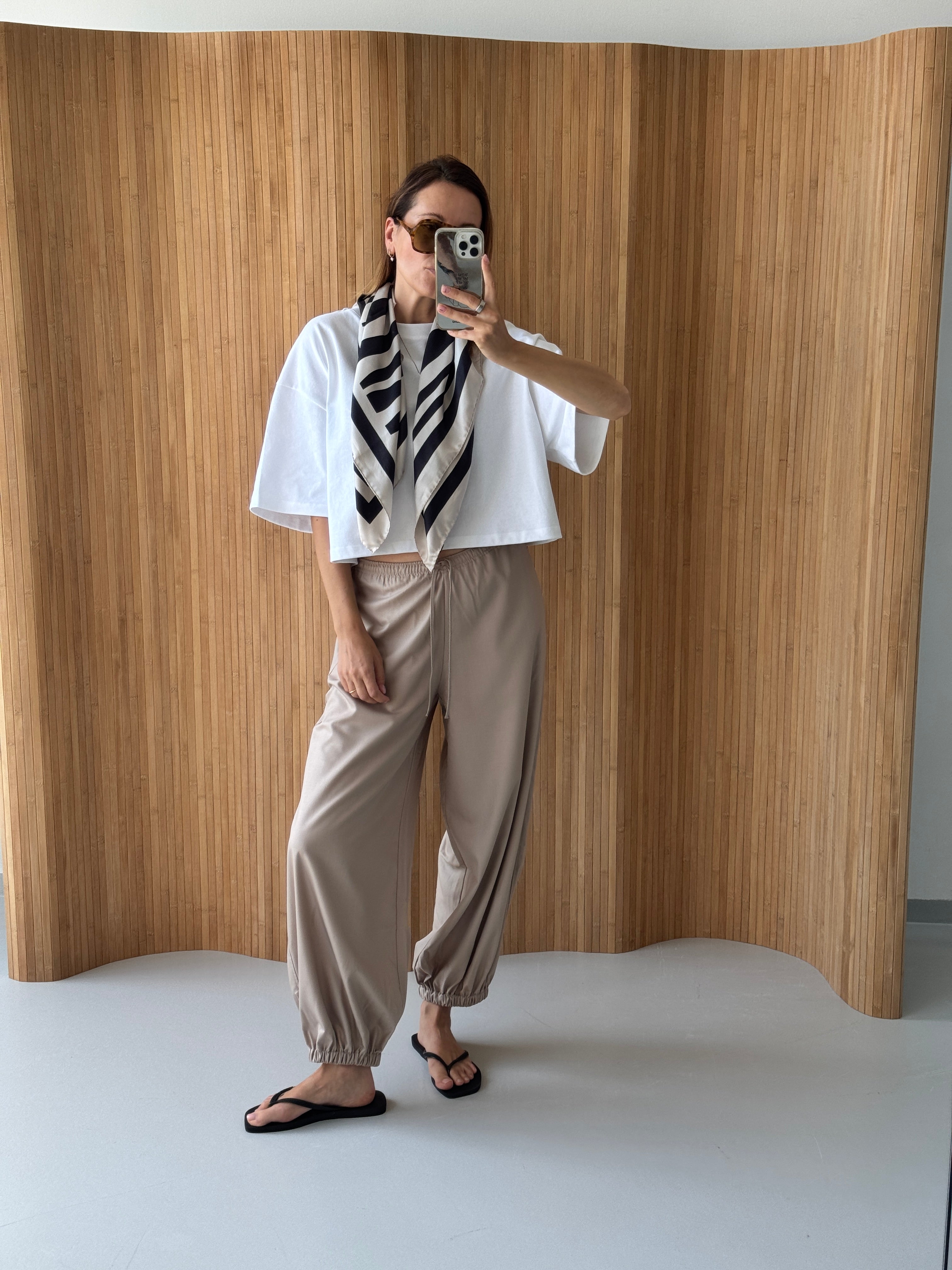 SOHO STUDIOS AYDA BARREL PANTS beige