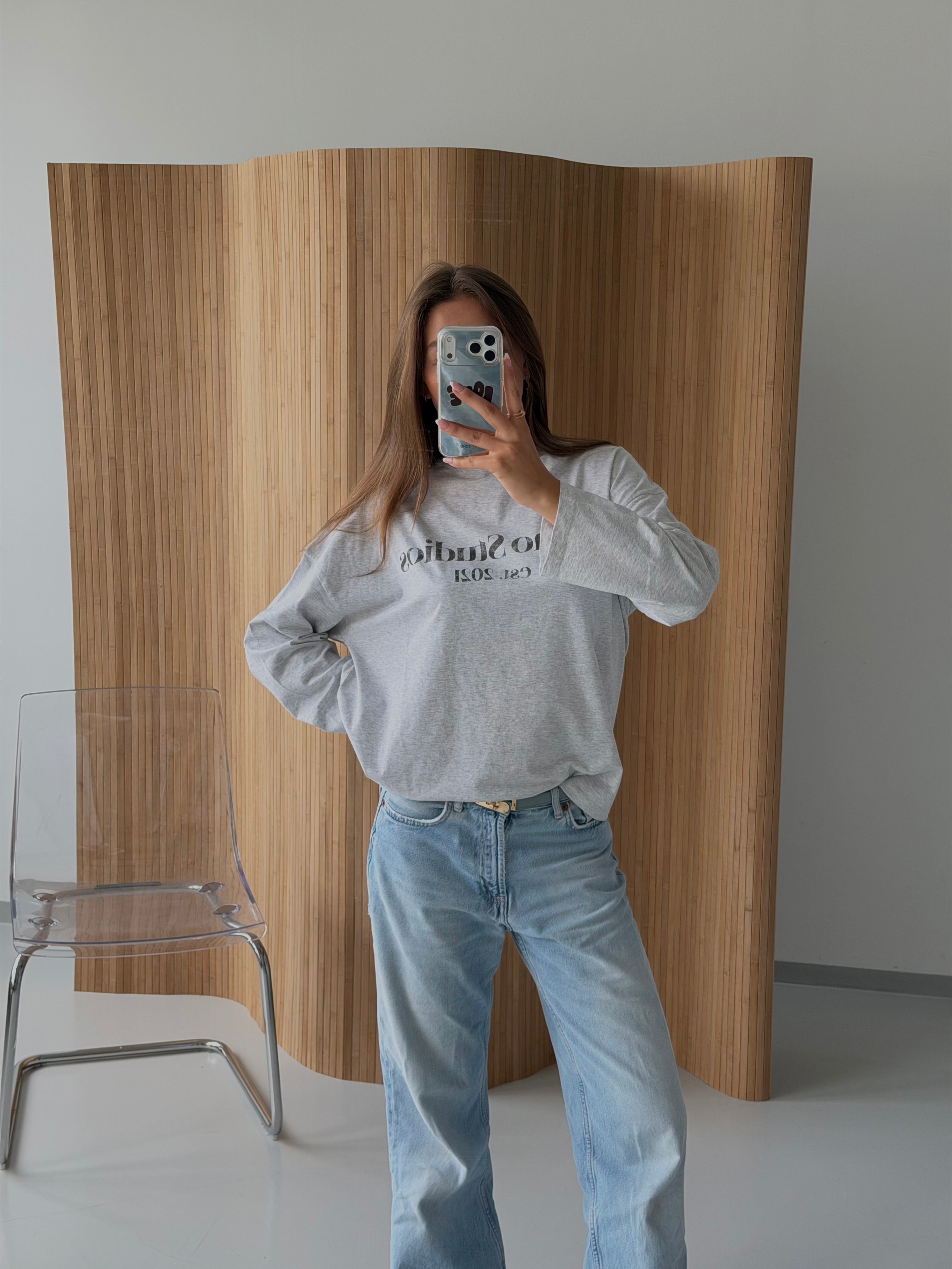 SOHO STUDIOS JERSEY LONGSLEEVE light grey melange