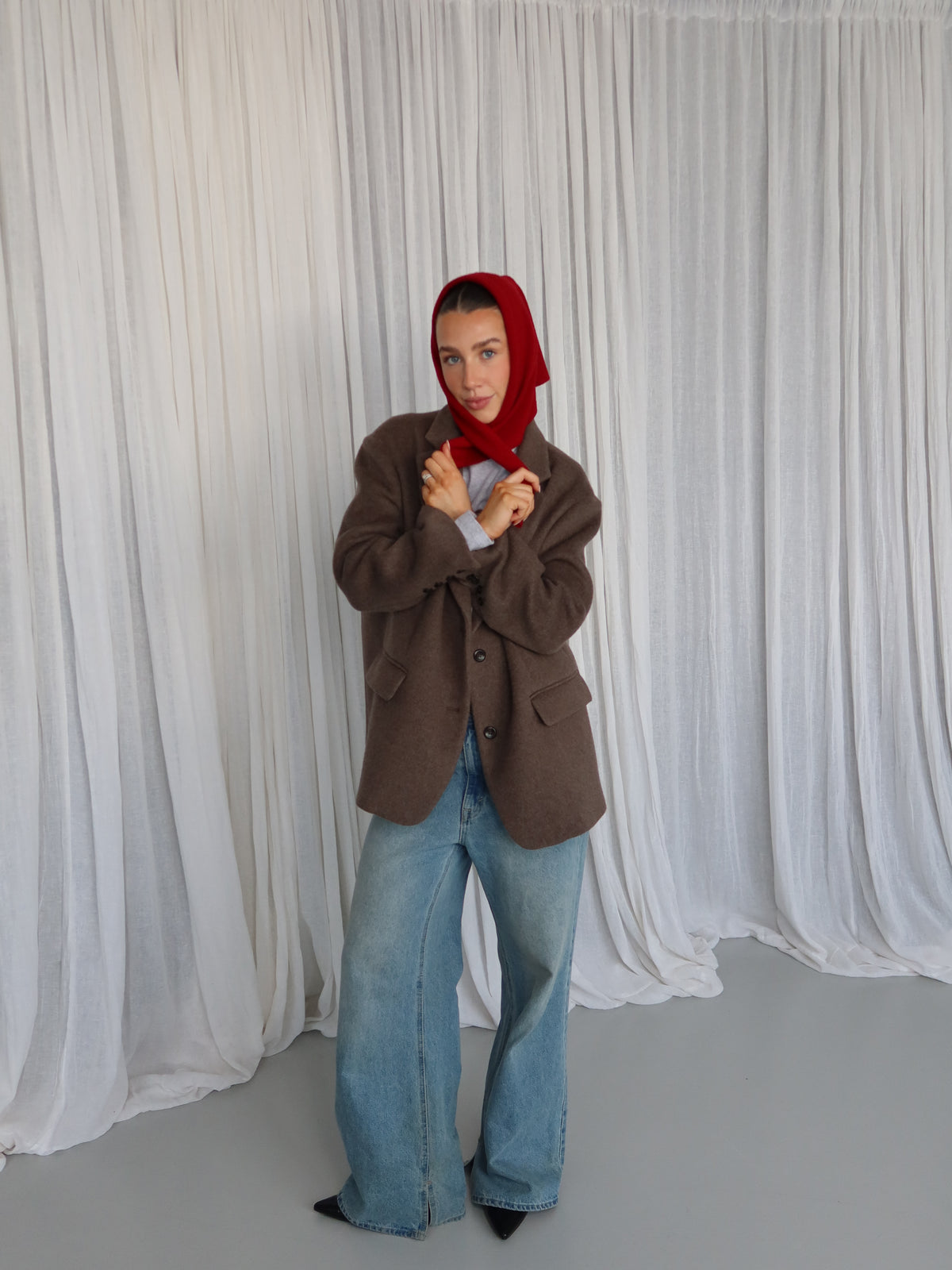 LOUISA CASHMERE SCARF red