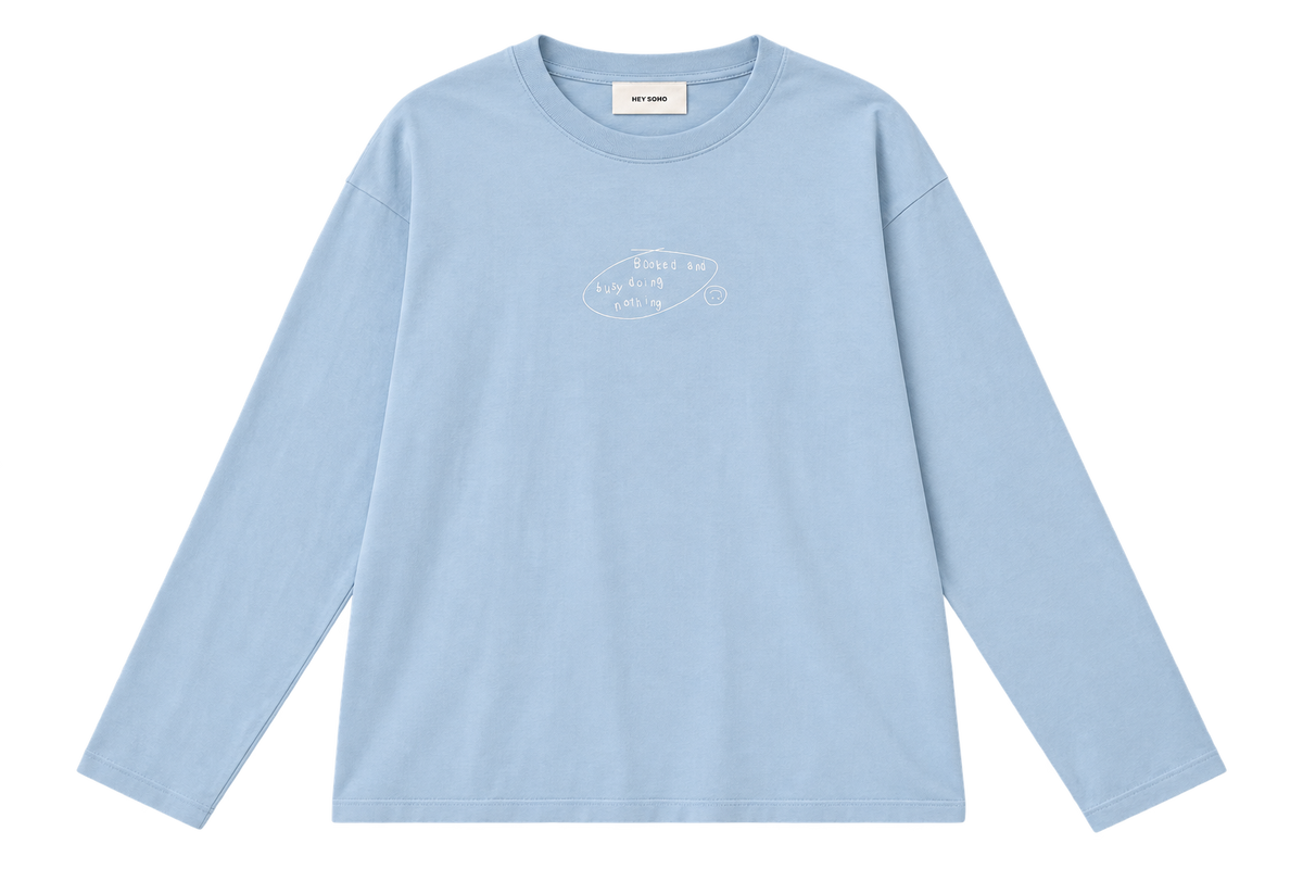 BOOKED & BUSY LONGSLEEVE AURA BLUE