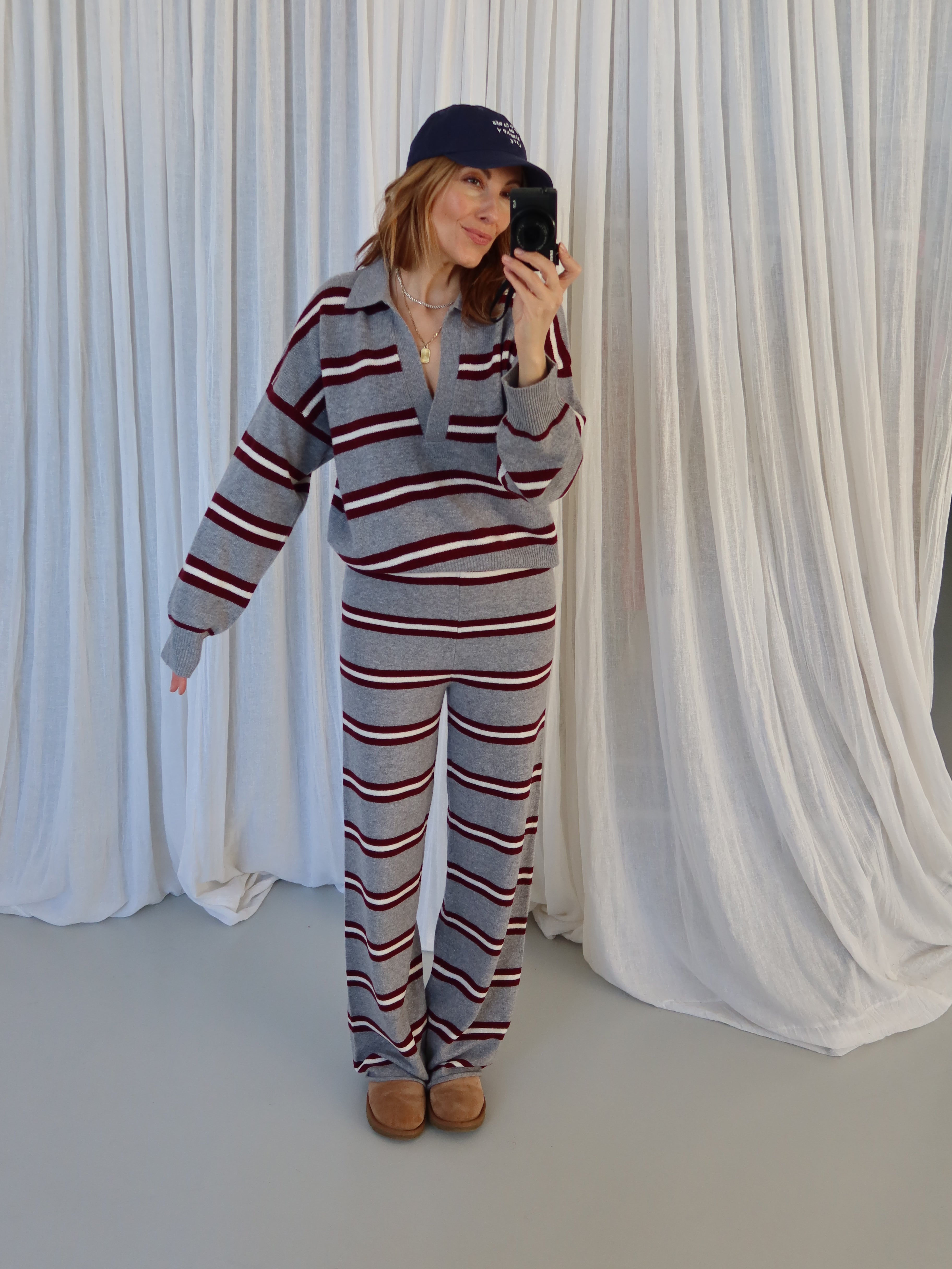 LISA CASHMERE PANTS multi stripe