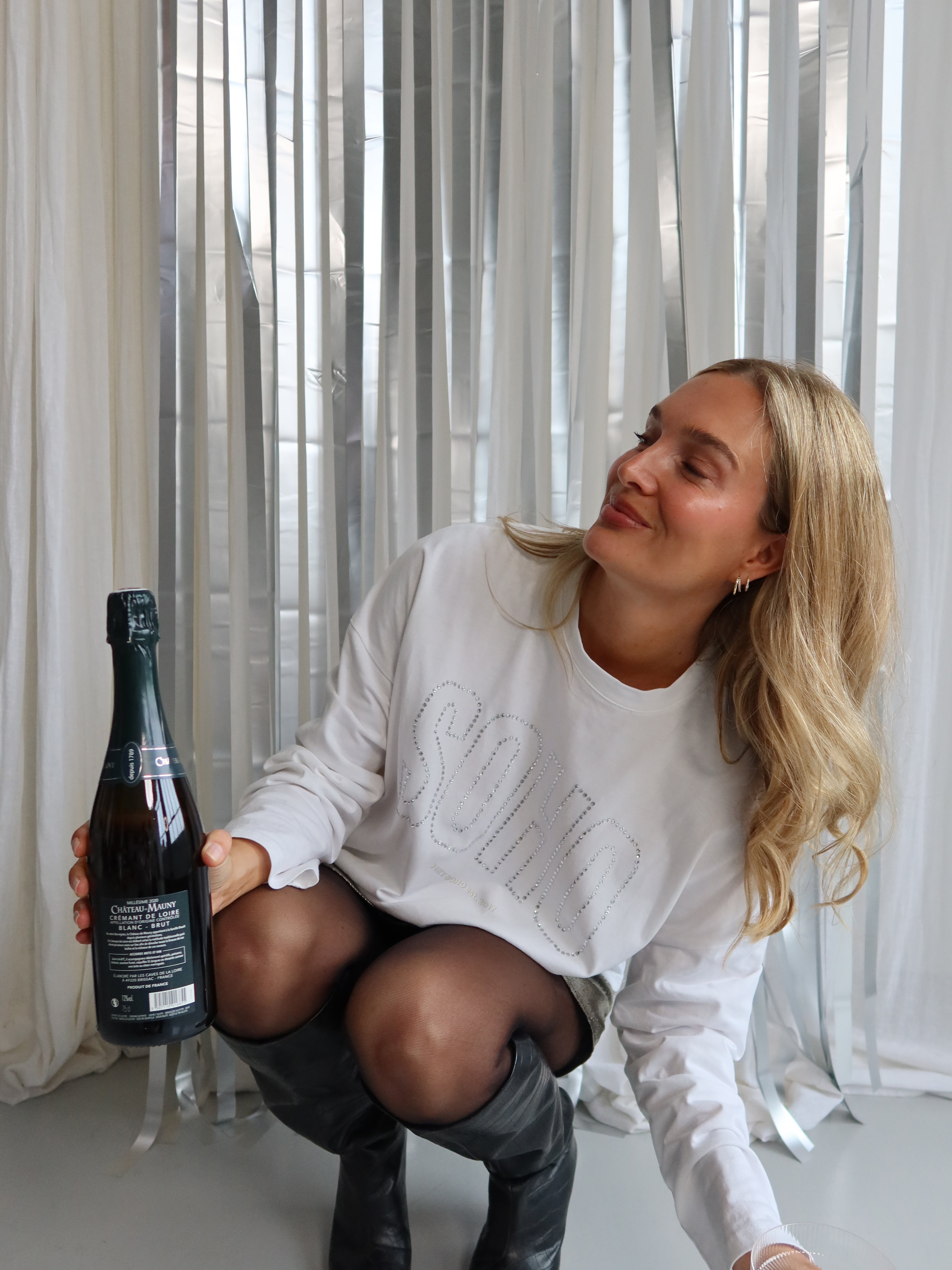 SOHO RHINESTONE Longsleeve offwhite