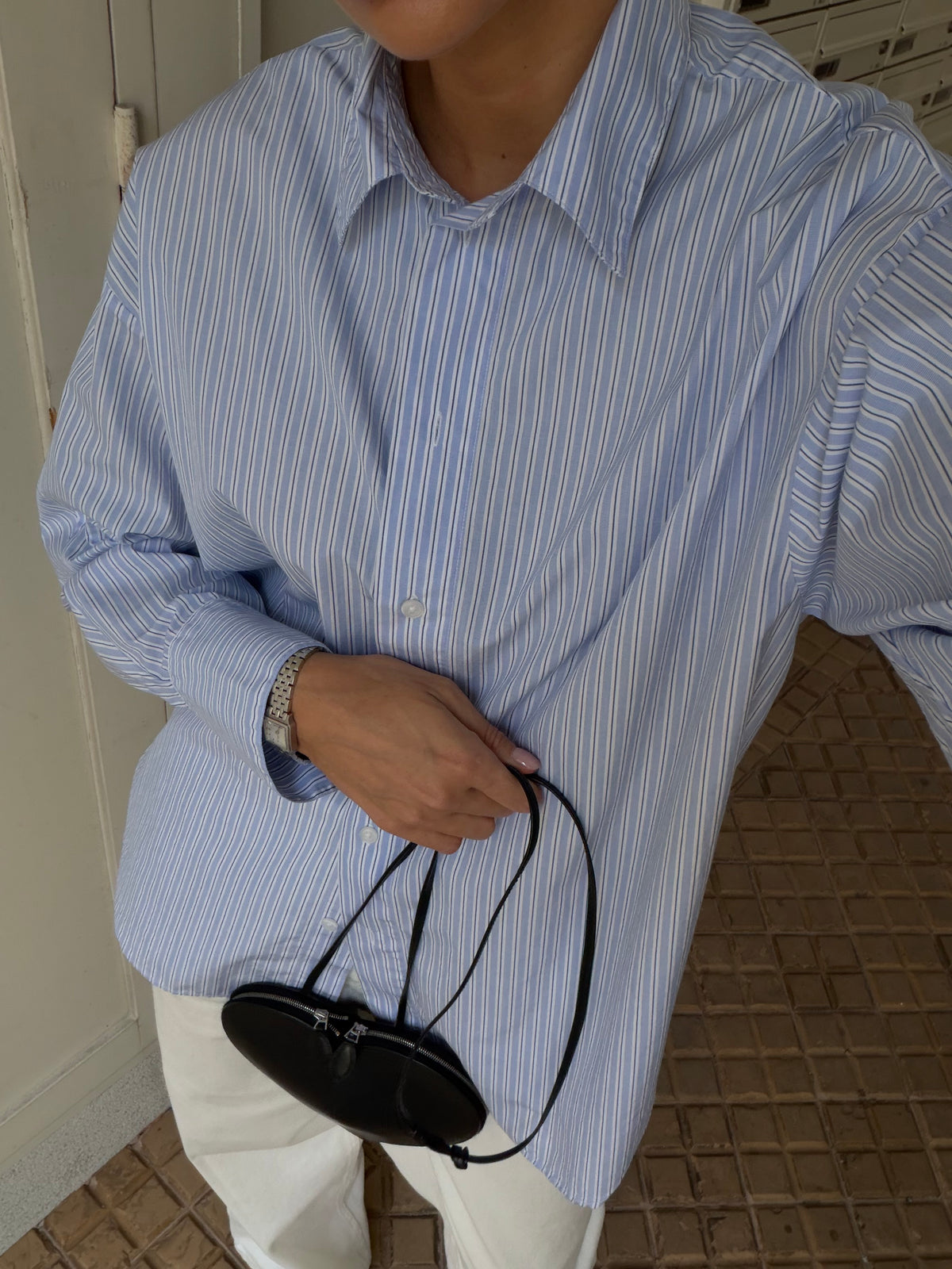 ELISA BLUE STRIPE BLOUSE