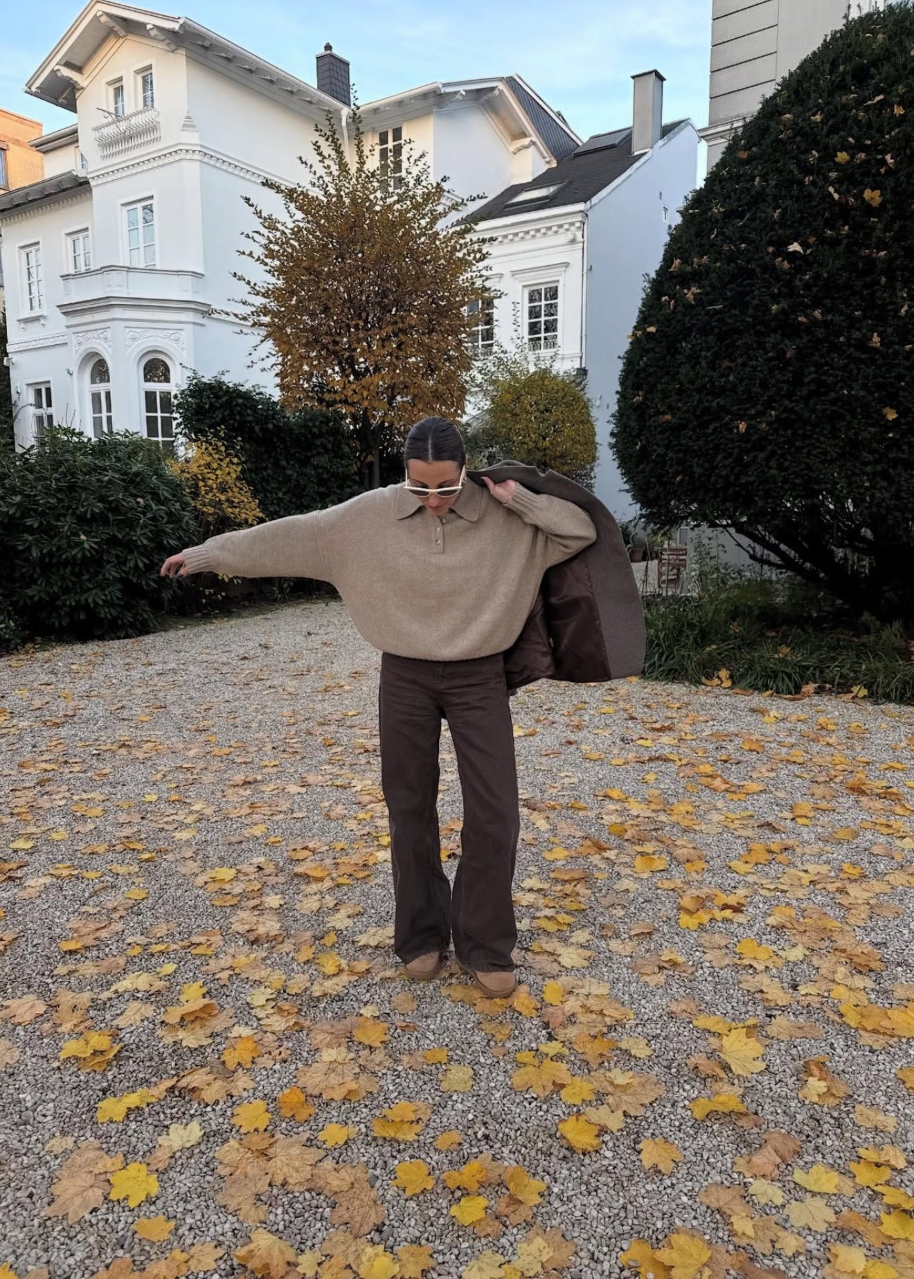 TAMY CASHMERE POLO dark natural melange