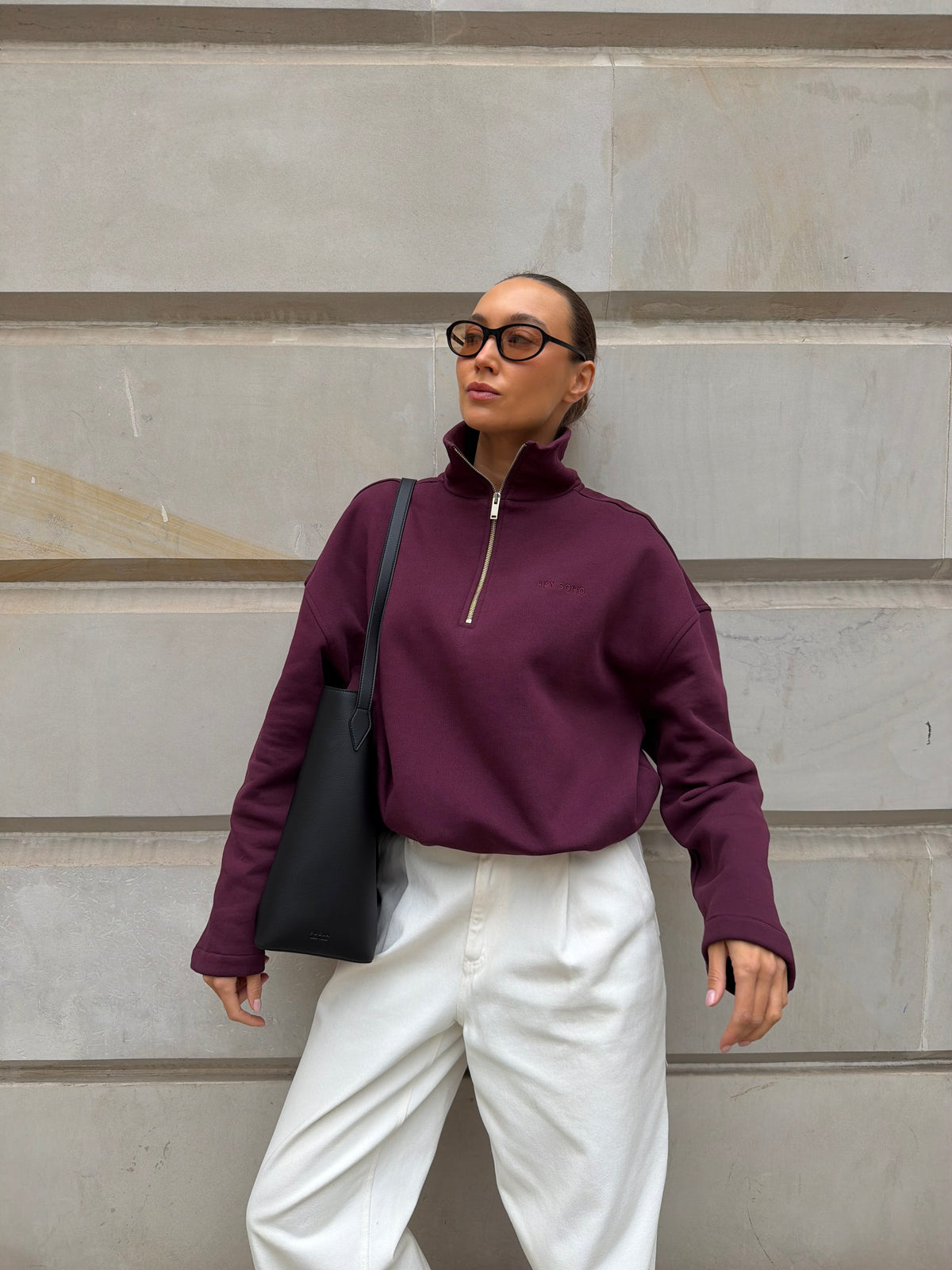 HEY SOHO TECHNO SWEATSHIRT PLUM
