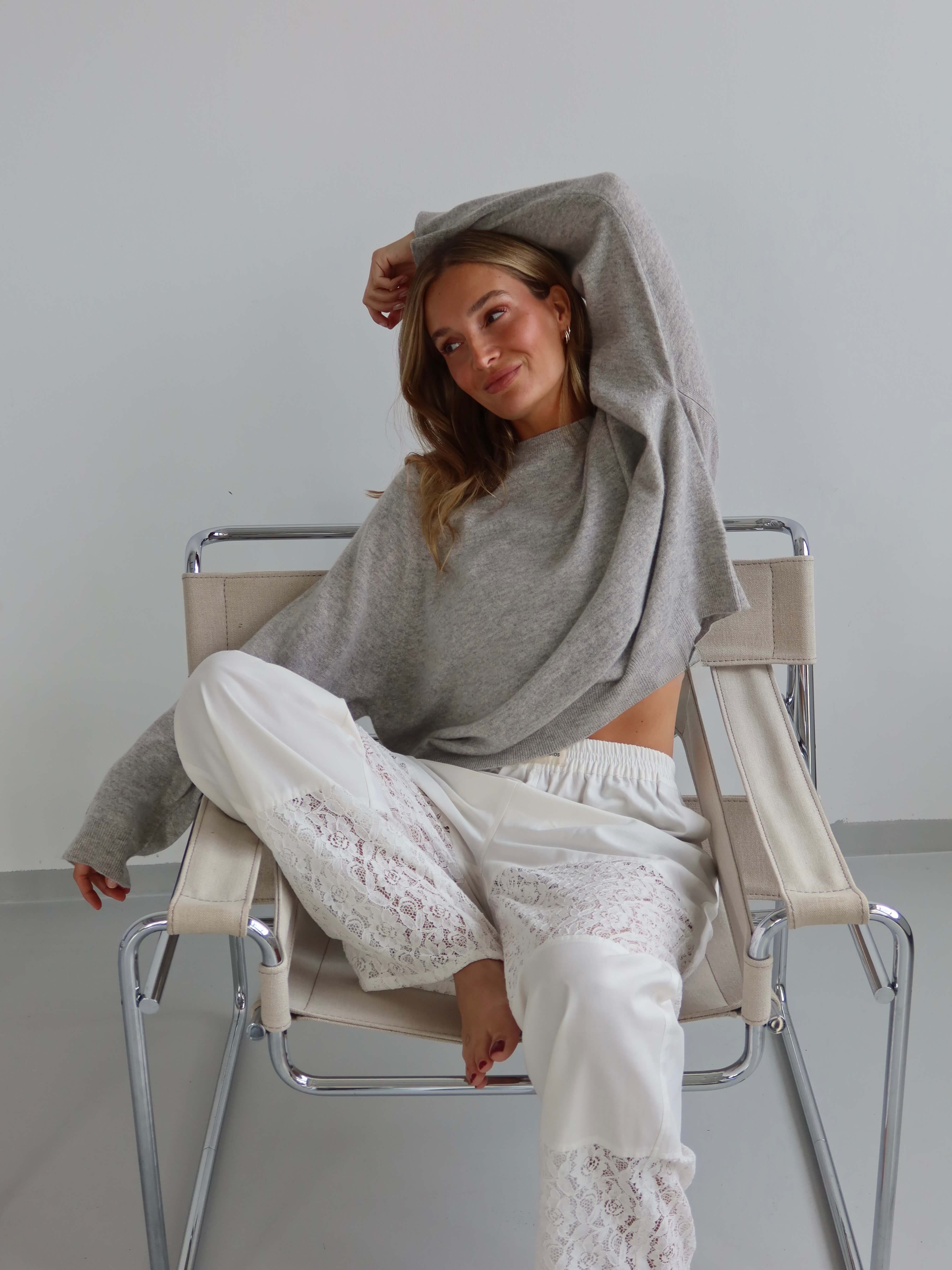 SOHO STUDIOS RODA LACE PANTS white