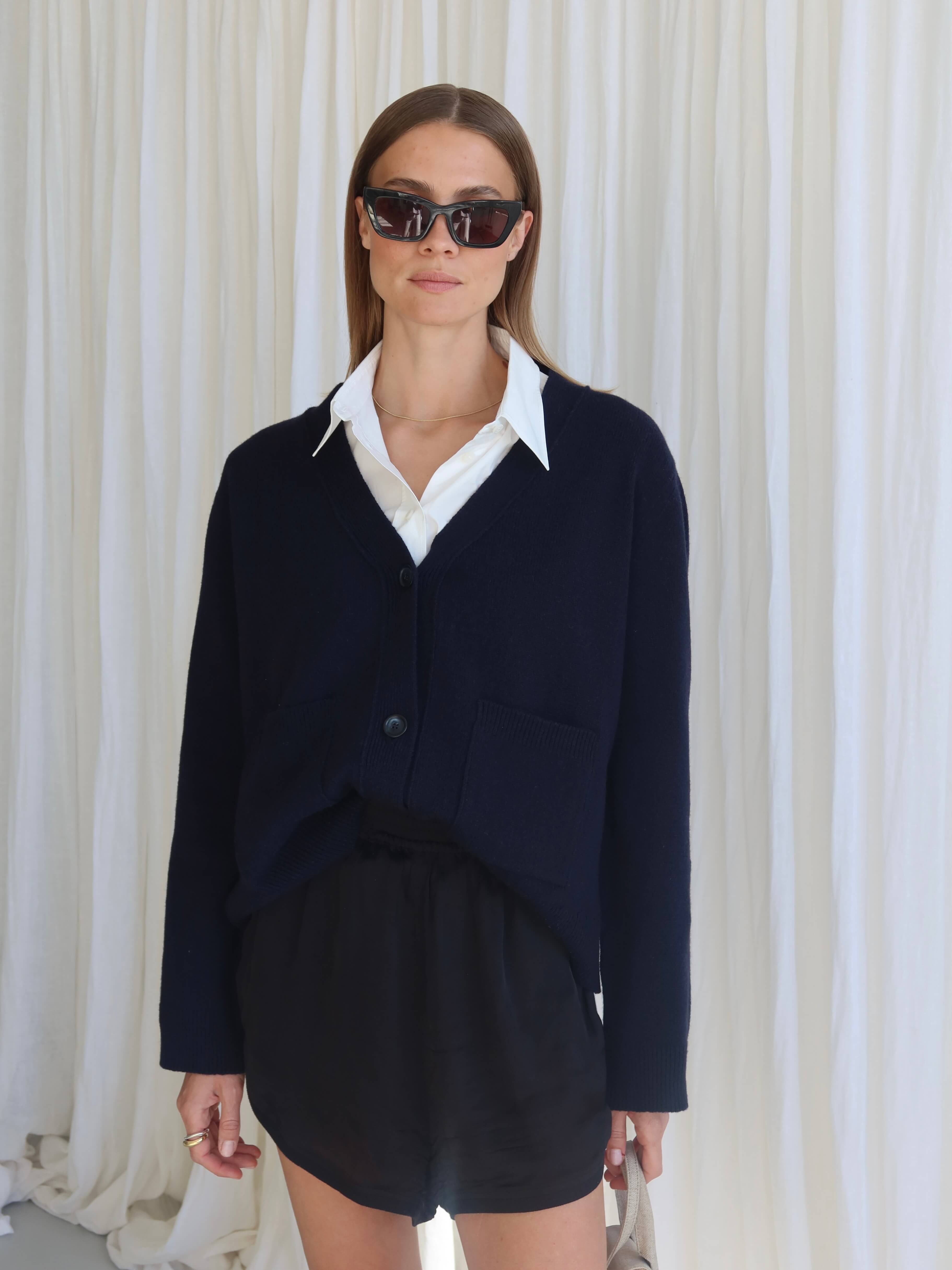 SOHO STUDIOS NORA CARDIGAN navy