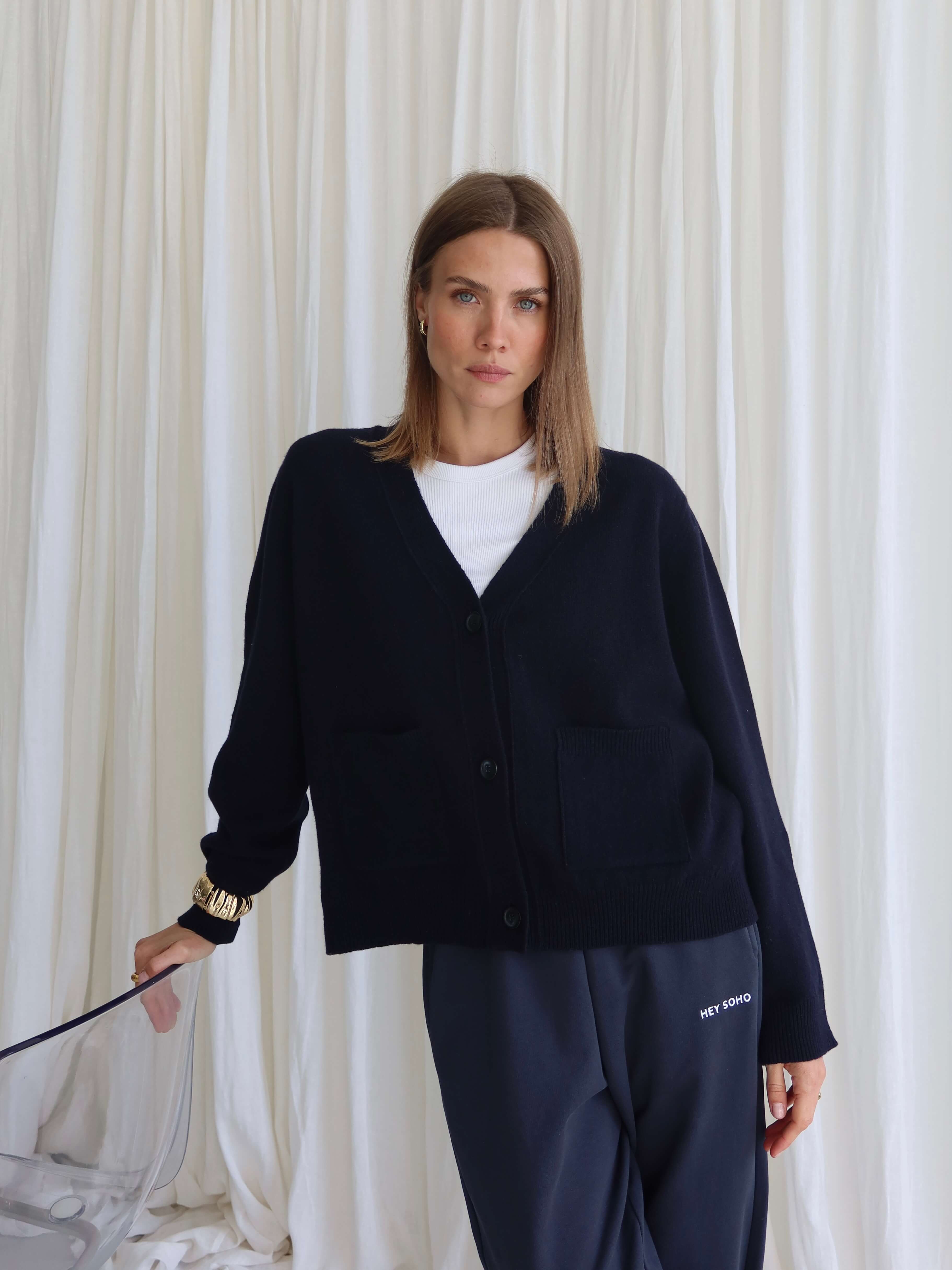 SOHO STUDIOS NORA CARDIGAN navy