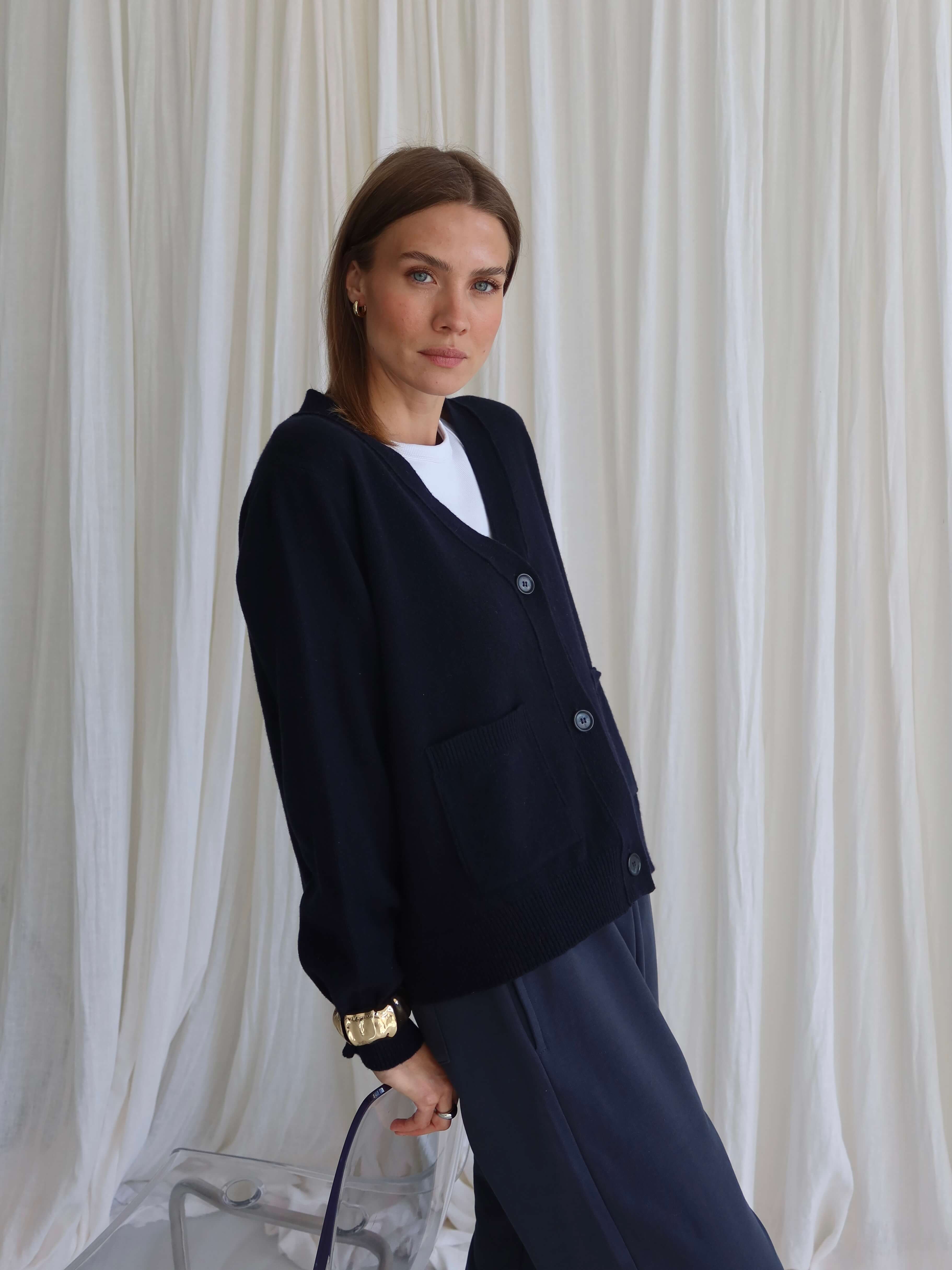 SOHO STUDIOS NORA CARDIGAN navy