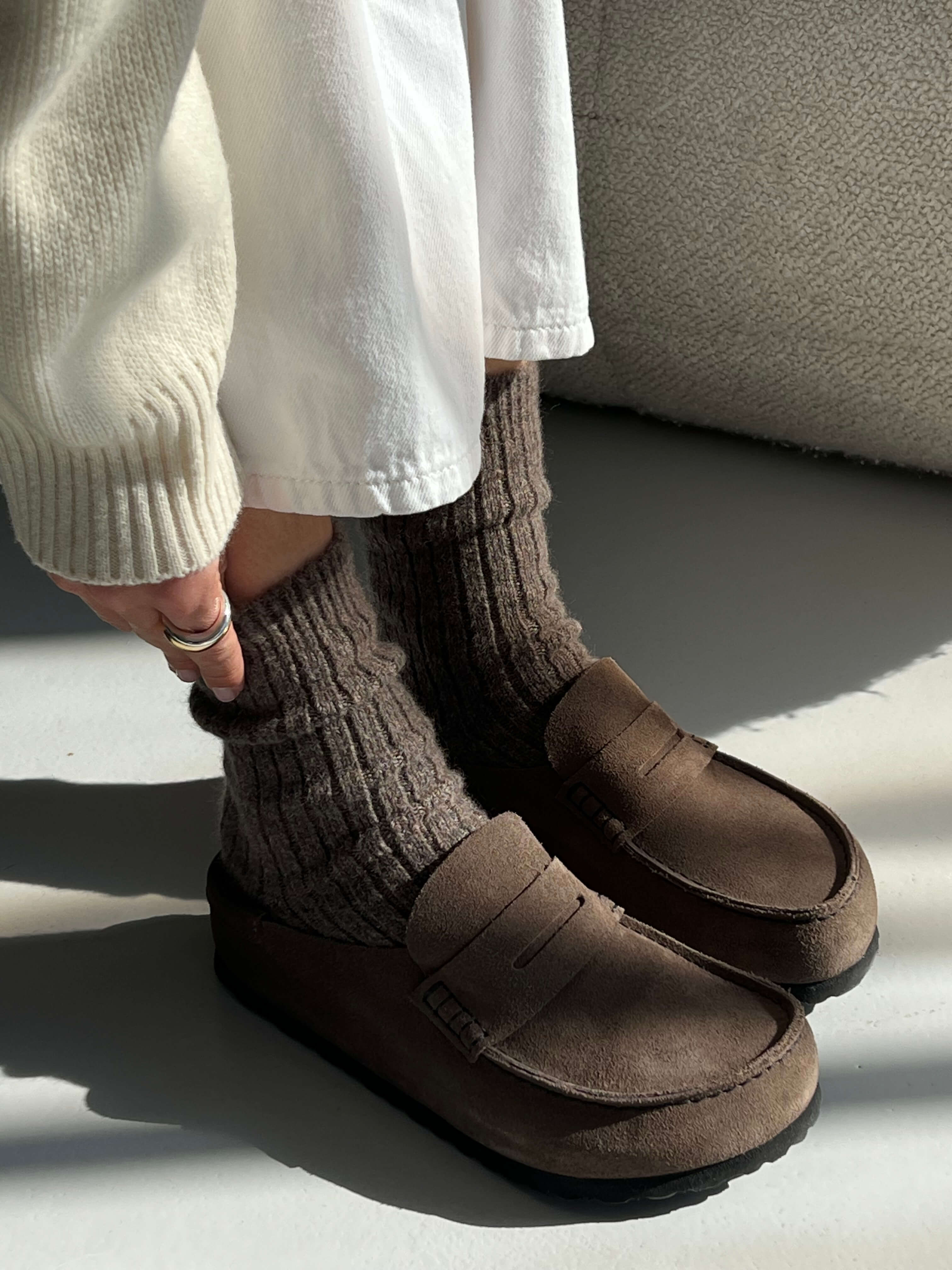 STINE Woll Socken brown