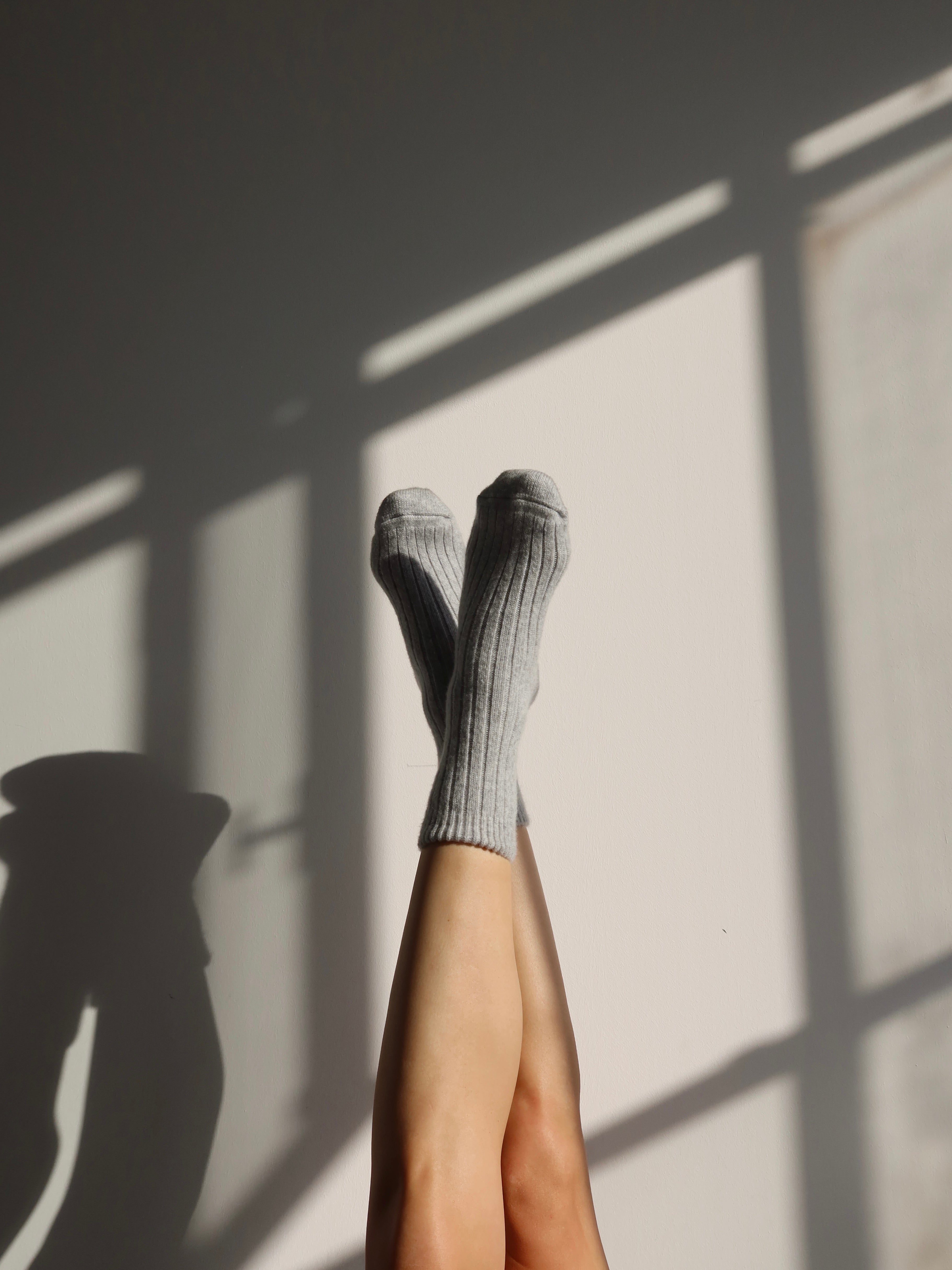 STINE Woll Socken light grey melange