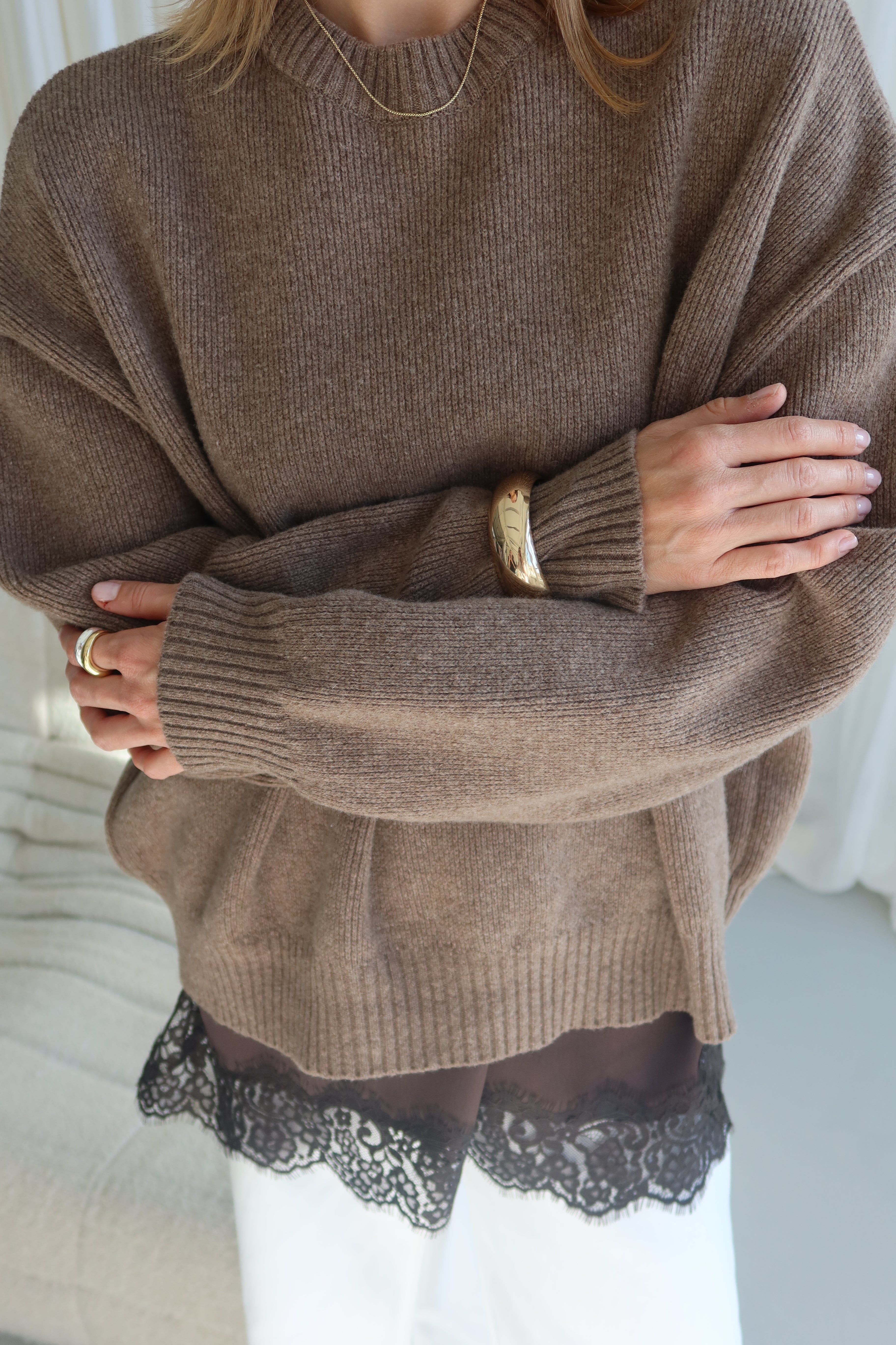 SOHO STUDIOS AVA PULLOVER chocolate melange